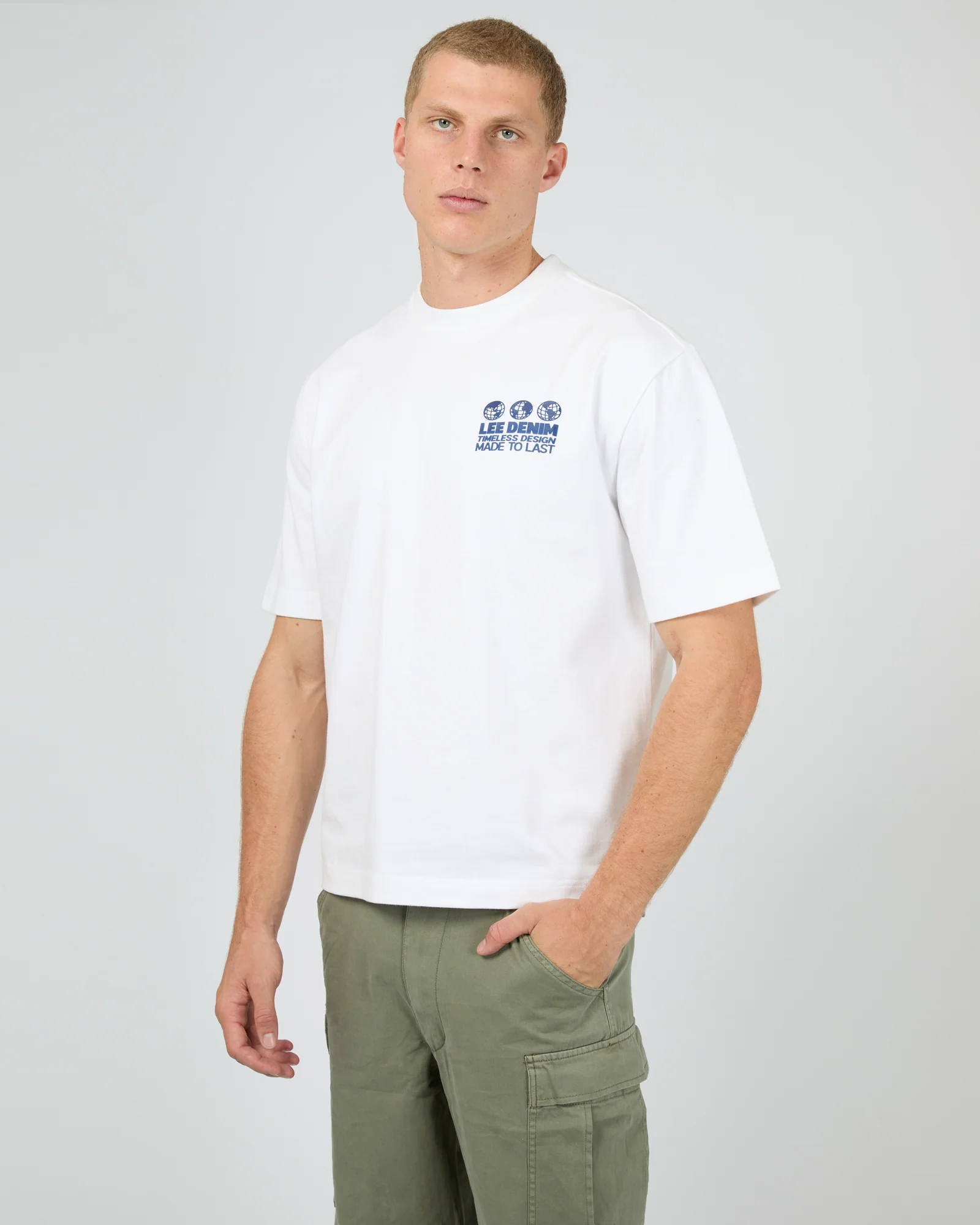 3 Worlds Box Cutter Tee White - Image 4