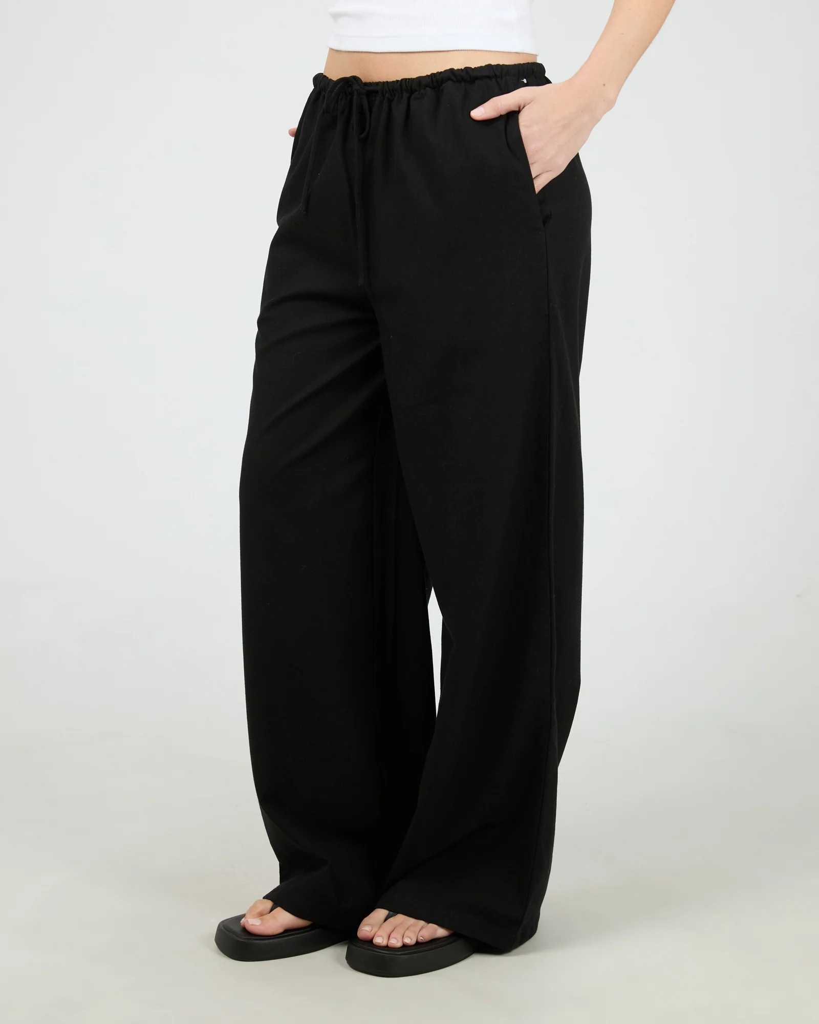 Aae Timeless Drawstring Pant Black - Image 4