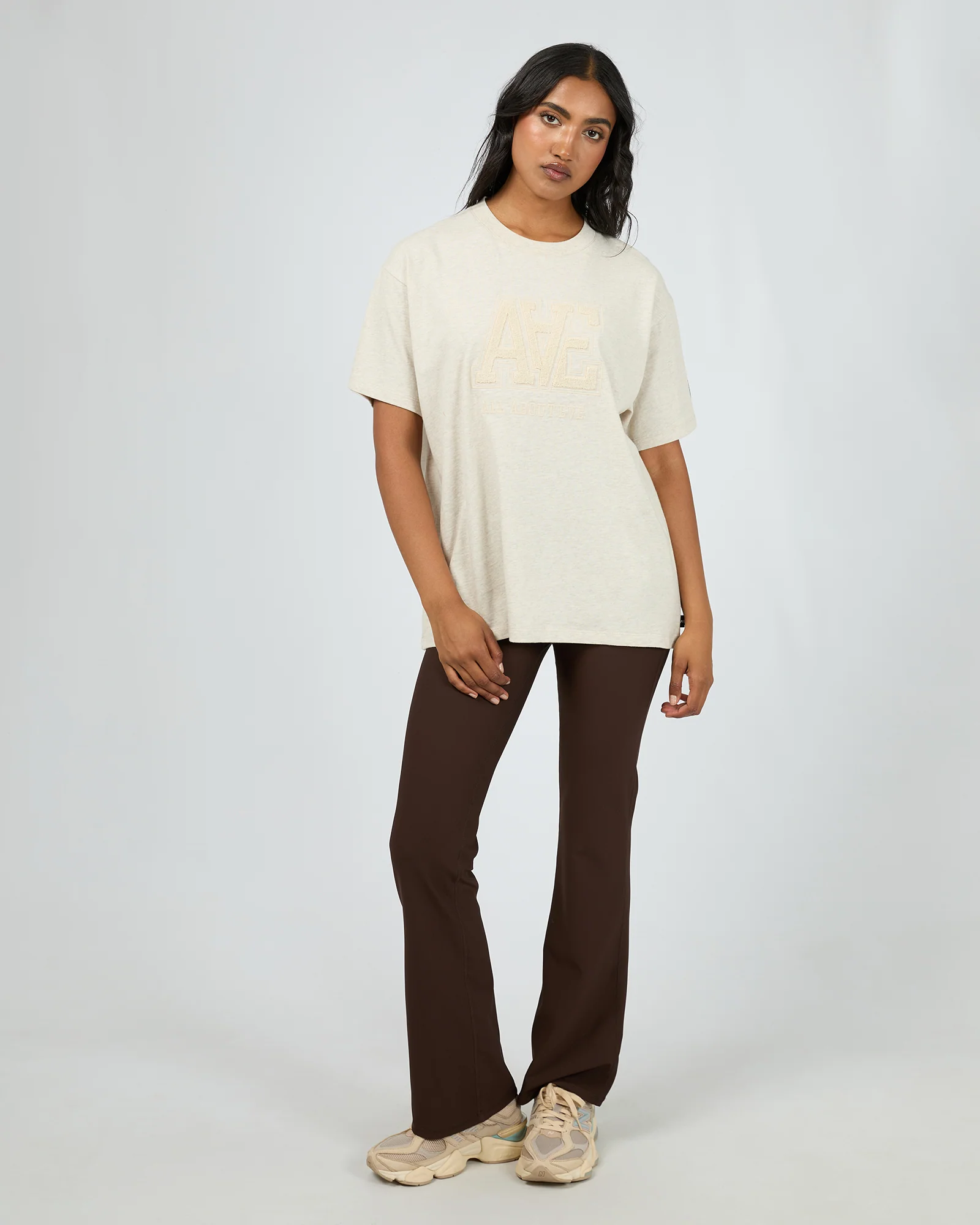 Aae Tonal Oversized Tee Oat - Image 2