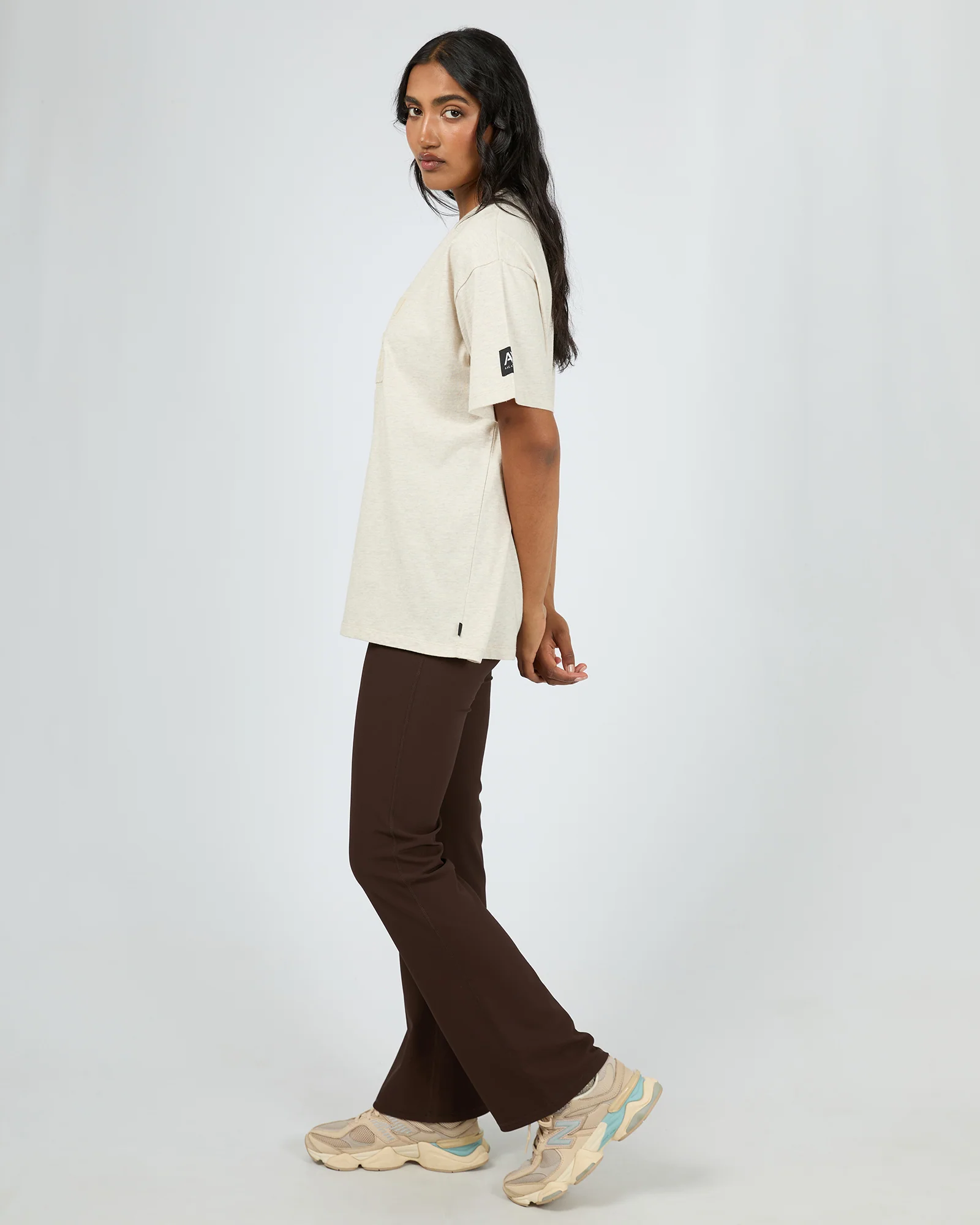 Aae Tonal Oversized Tee Oat - Image 6