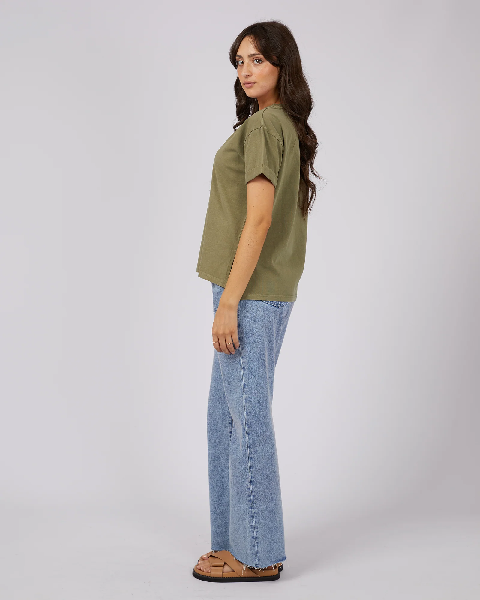 Aae Washed Tee Khaki - Image 6