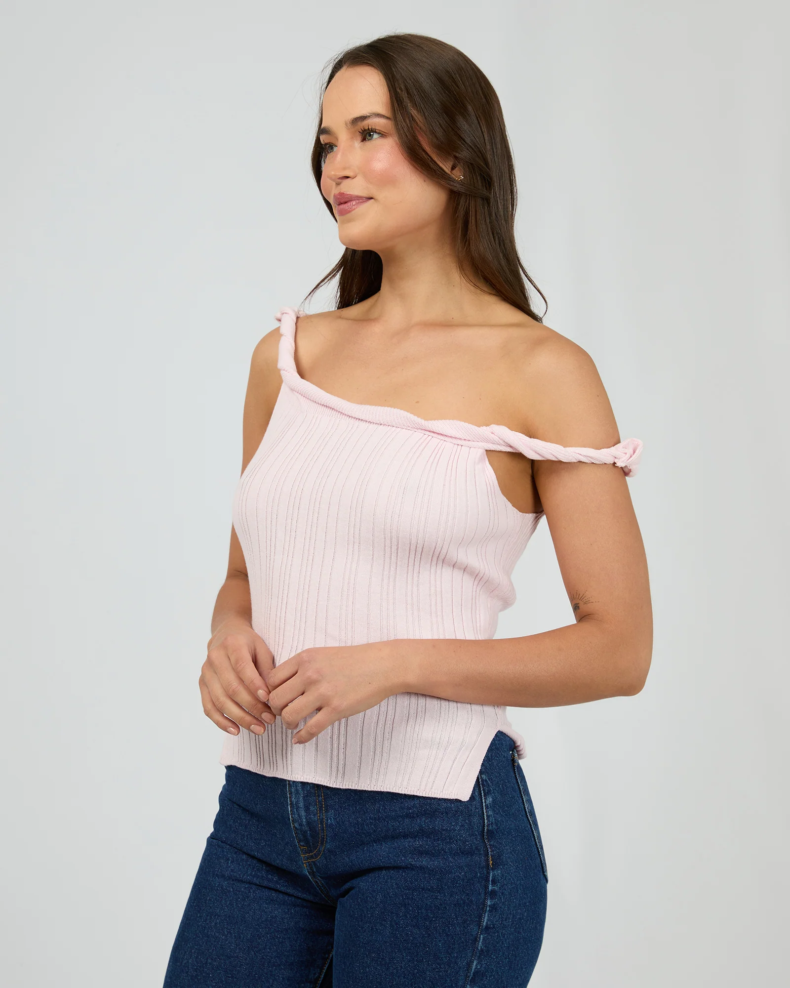 Alma Twist Top Pale Pink - Image 4