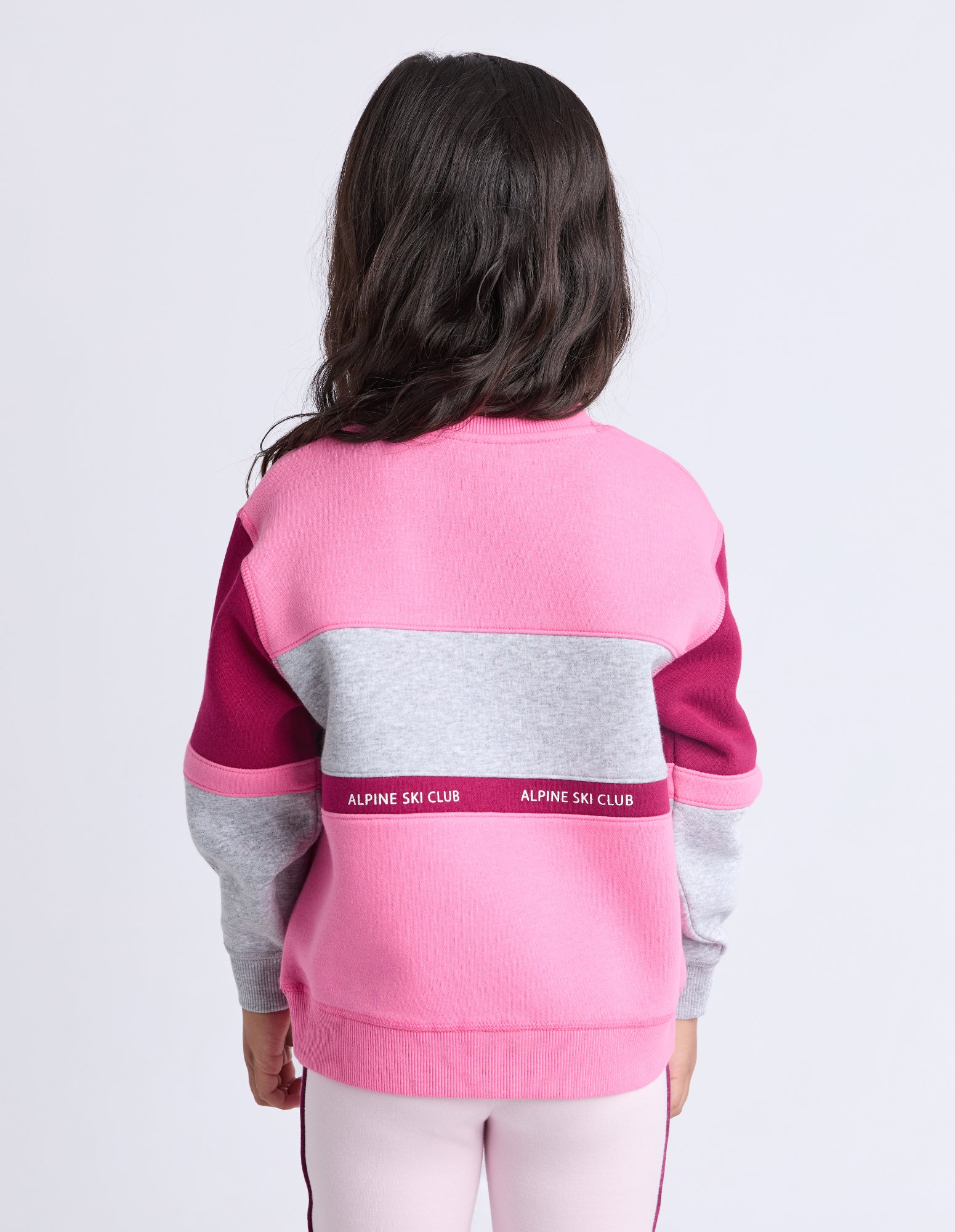 Kids Alpine Panelled Crew Pink - Image 3