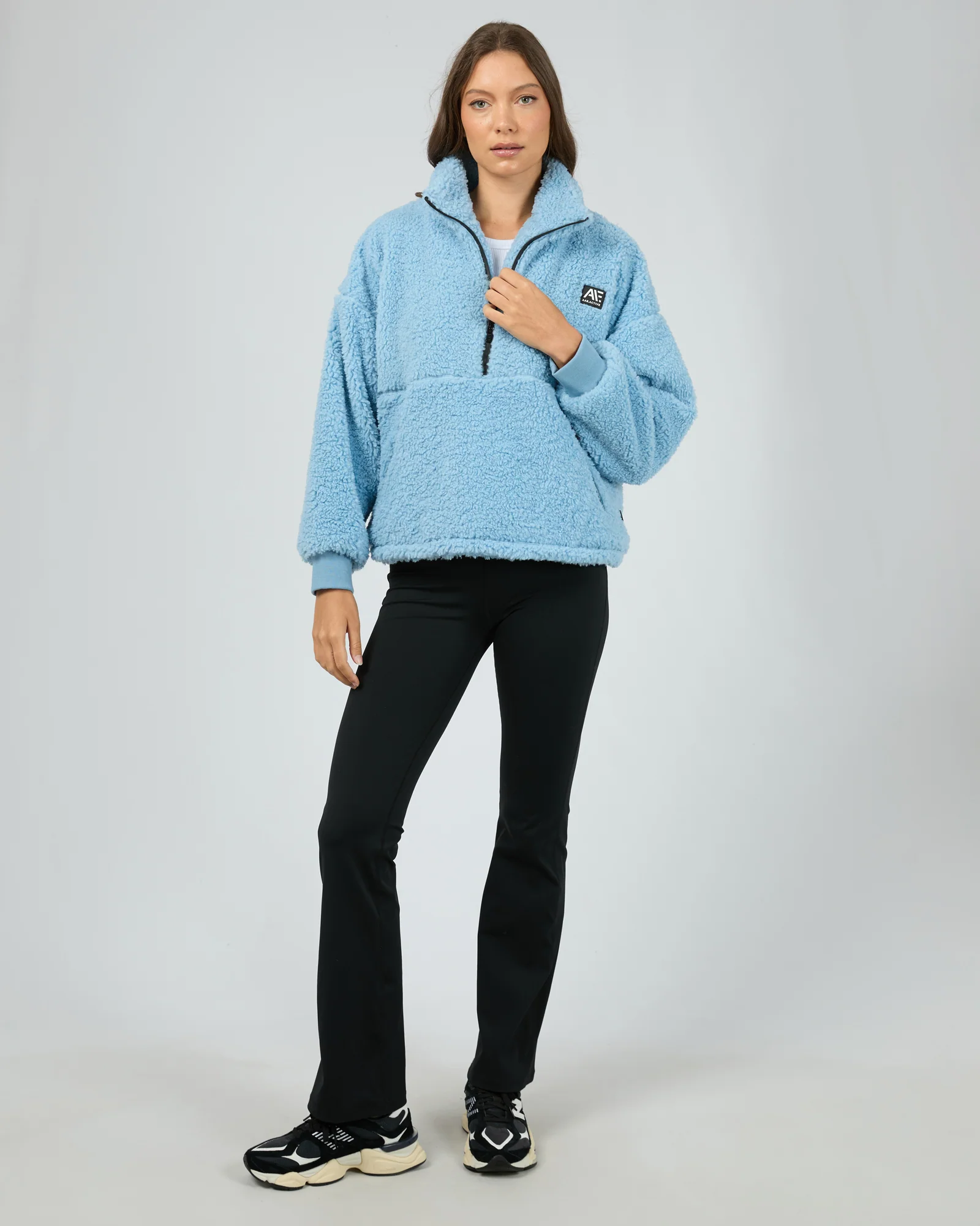 Amara Quarter Zip Teddy Vintage Blue - Image 2