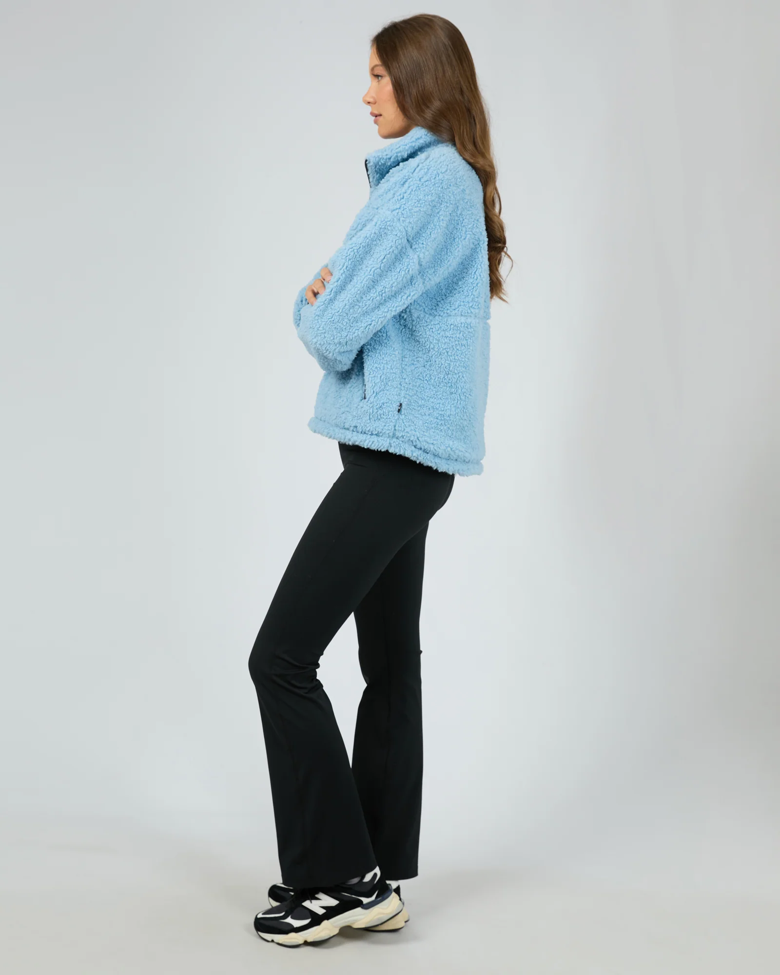 Amara Quarter Zip Teddy Vintage Blue - Image 6