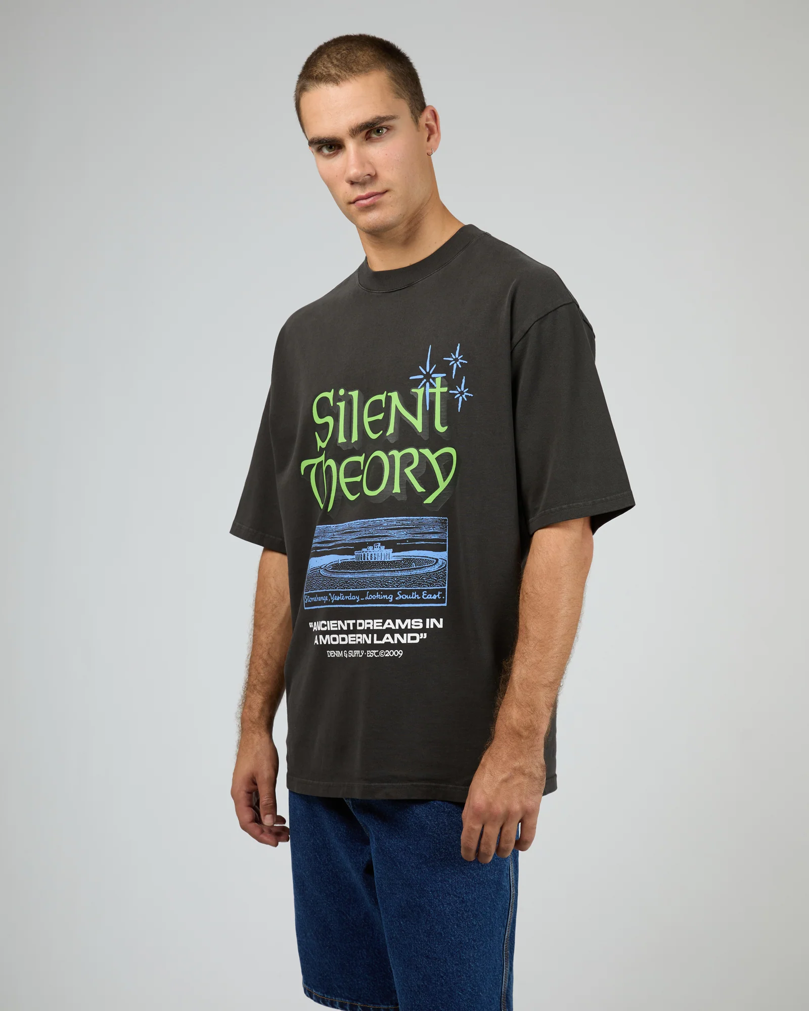 Ancient Dreams Box Tee Coal - Image 4