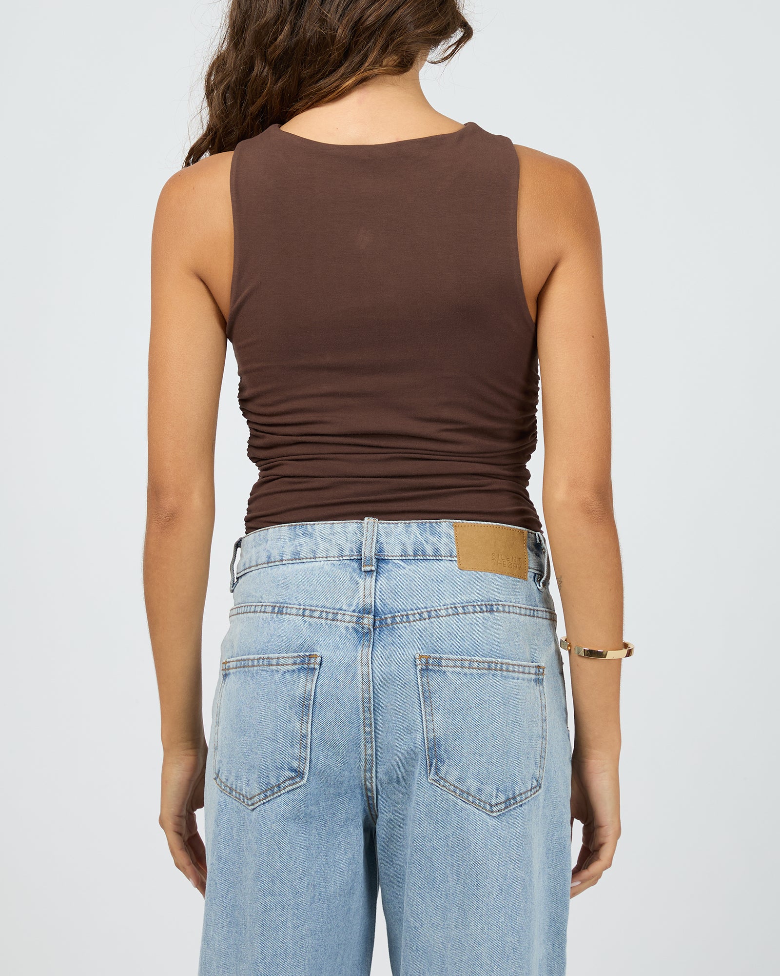 Atlas Halter Bodysuit Chocolate - Image 4