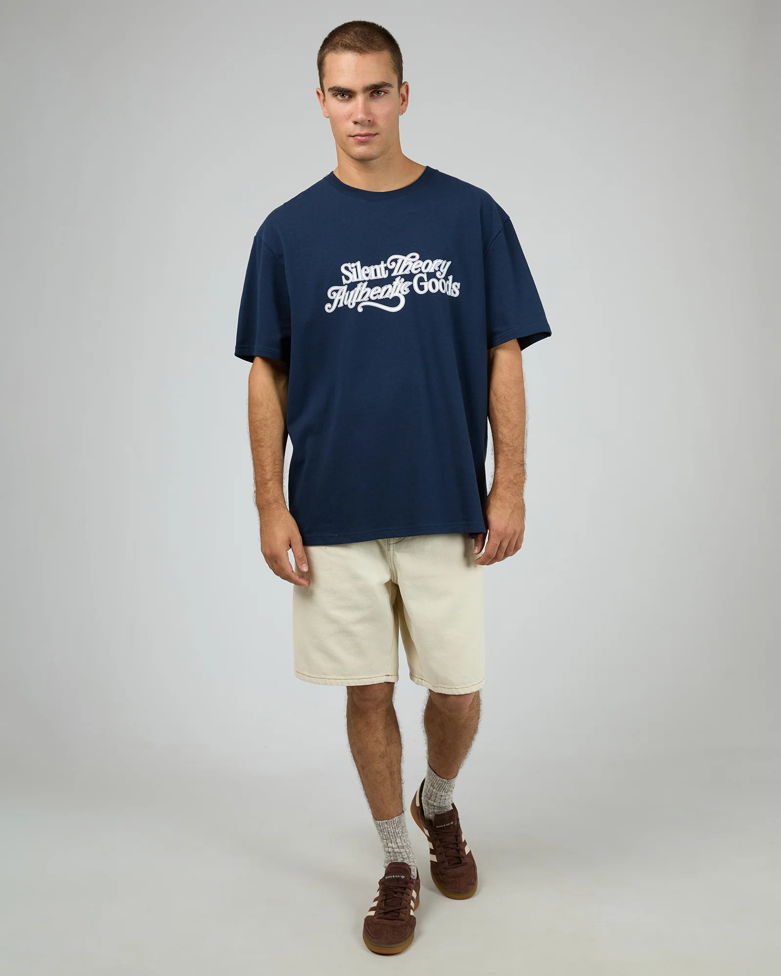 Authentic Box Tee Navy - Image 3