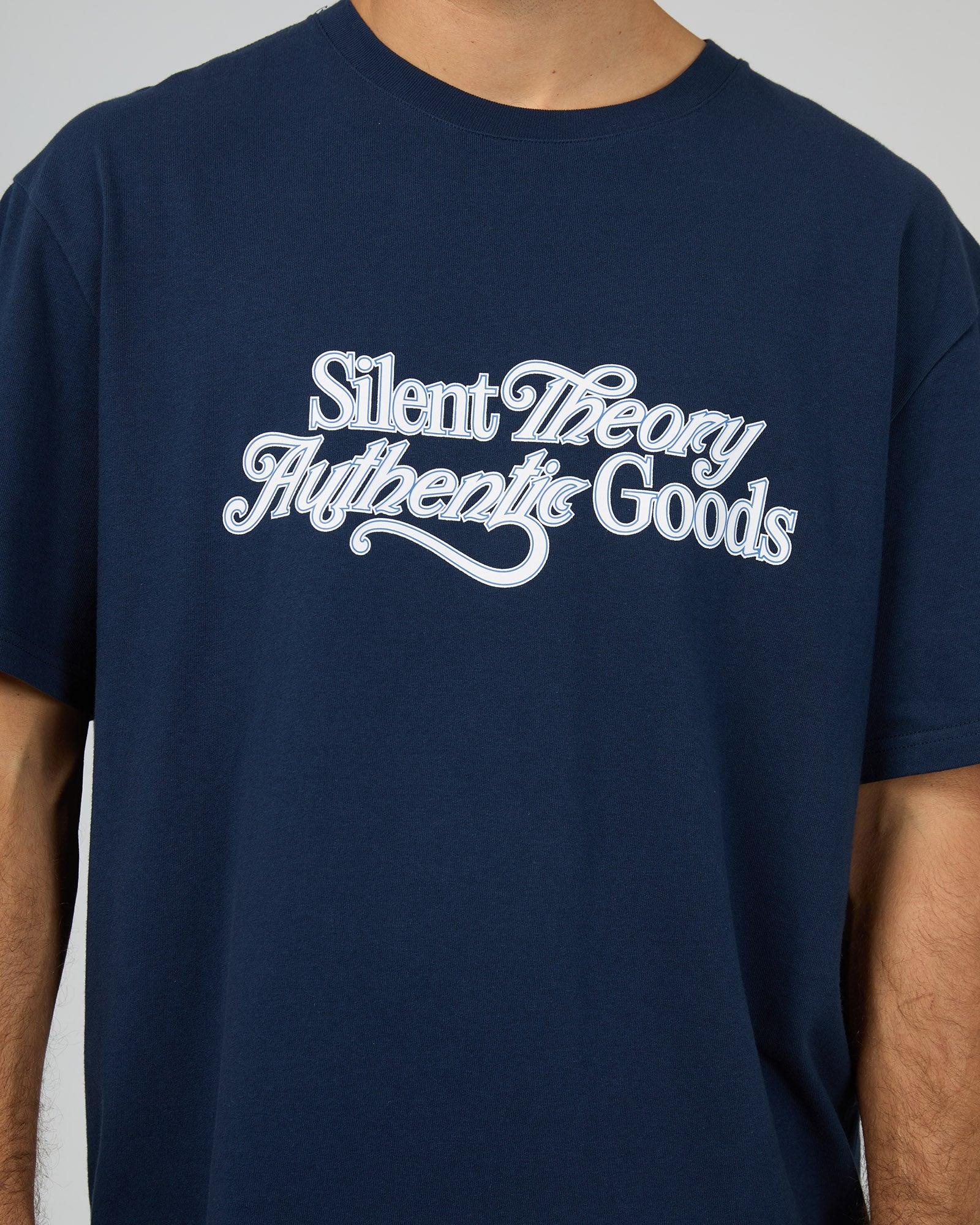 Authentic Box Tee Navy - Image 5