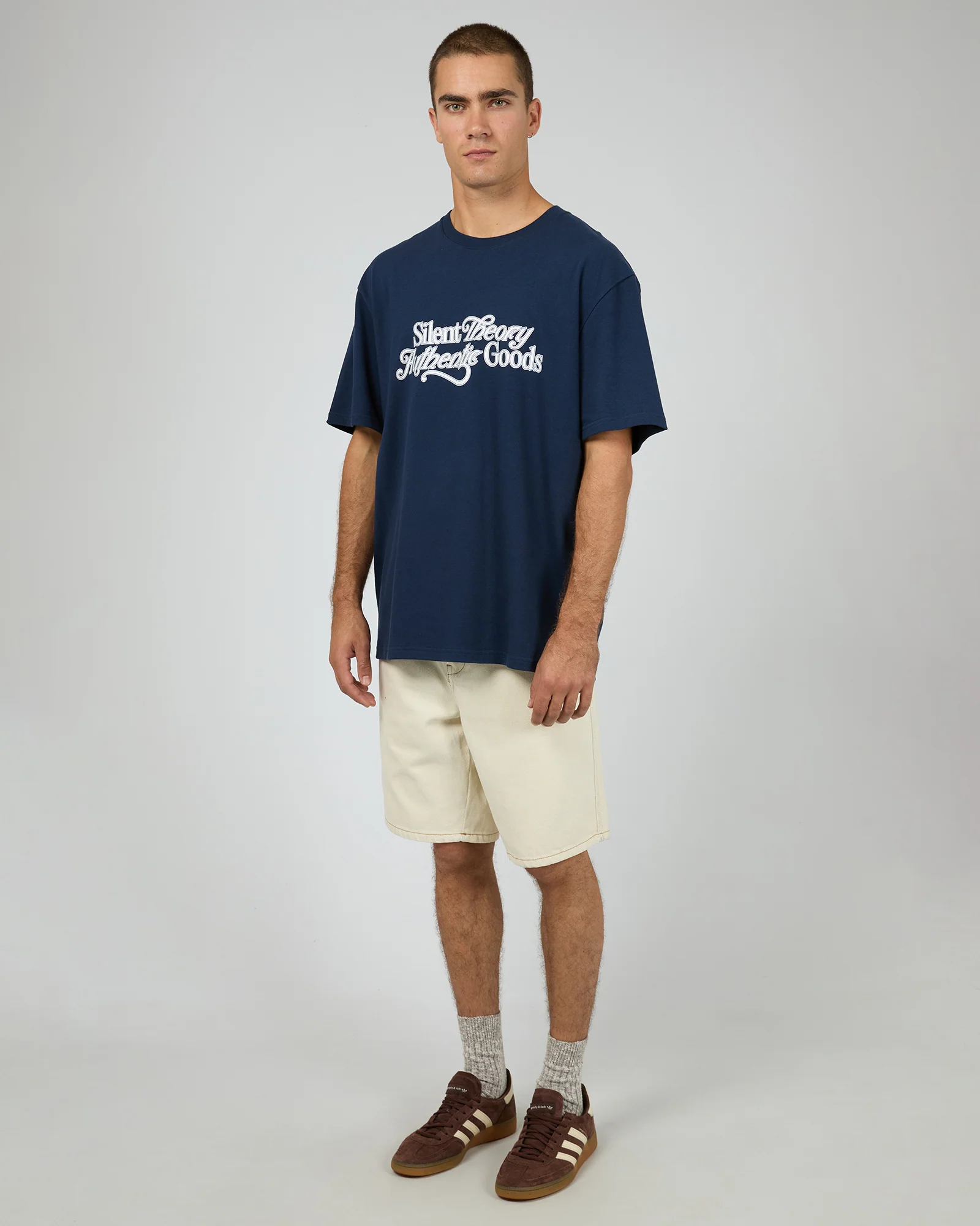 Authentic Box Tee Navy - Image 6
