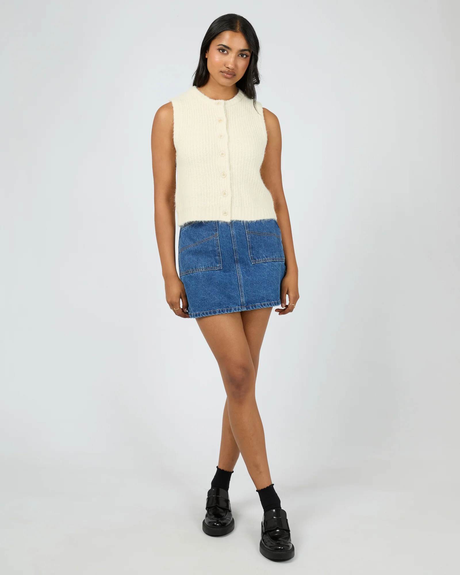 Aya Knit Vest Vanilla - Image 2