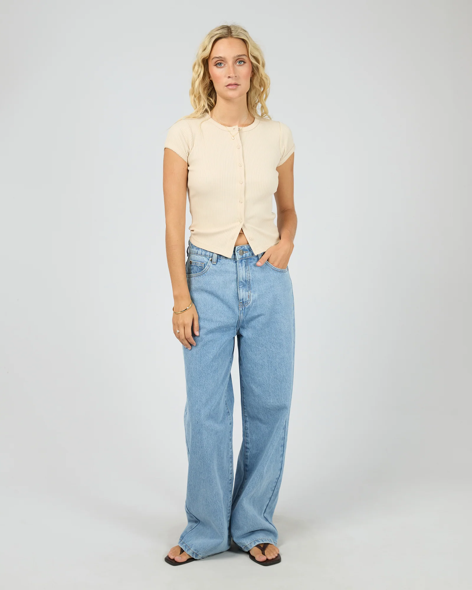 Bailey Knit Top Bone - Image 2