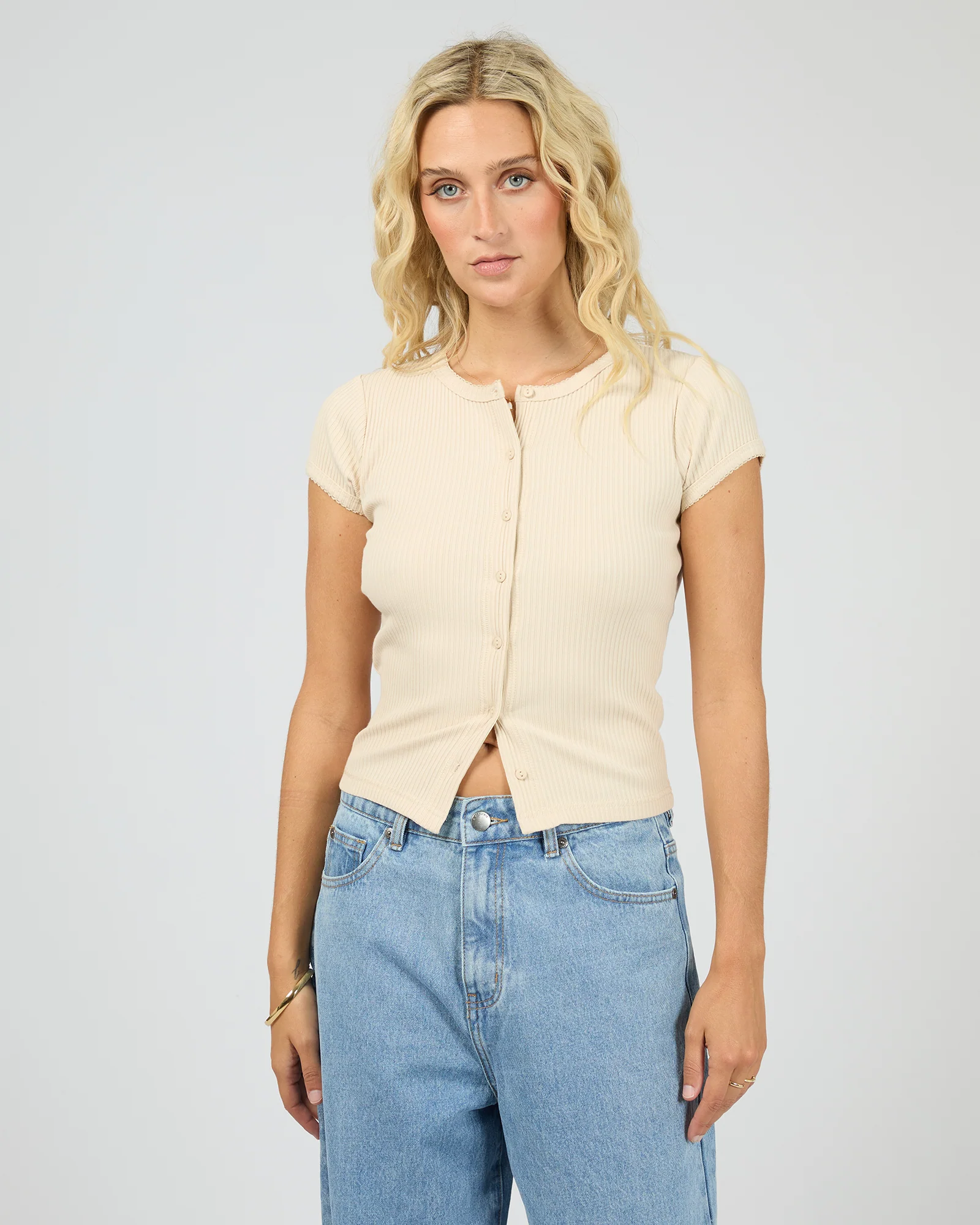 Bailey Knit Top Bone - Image 5