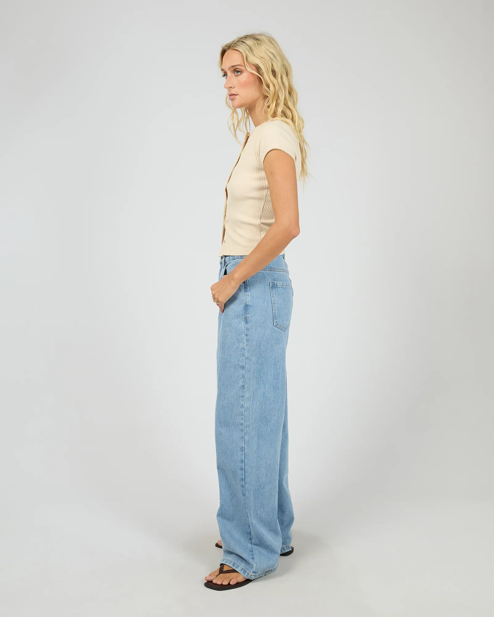 Bailey Knit Top Bone - Image 6