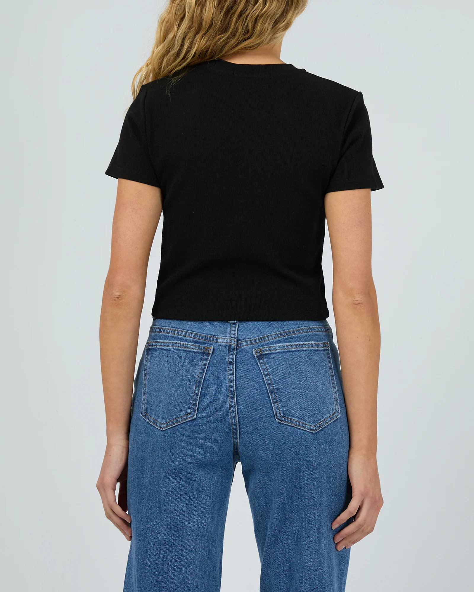 Bella Crop Tee Black - Image 3