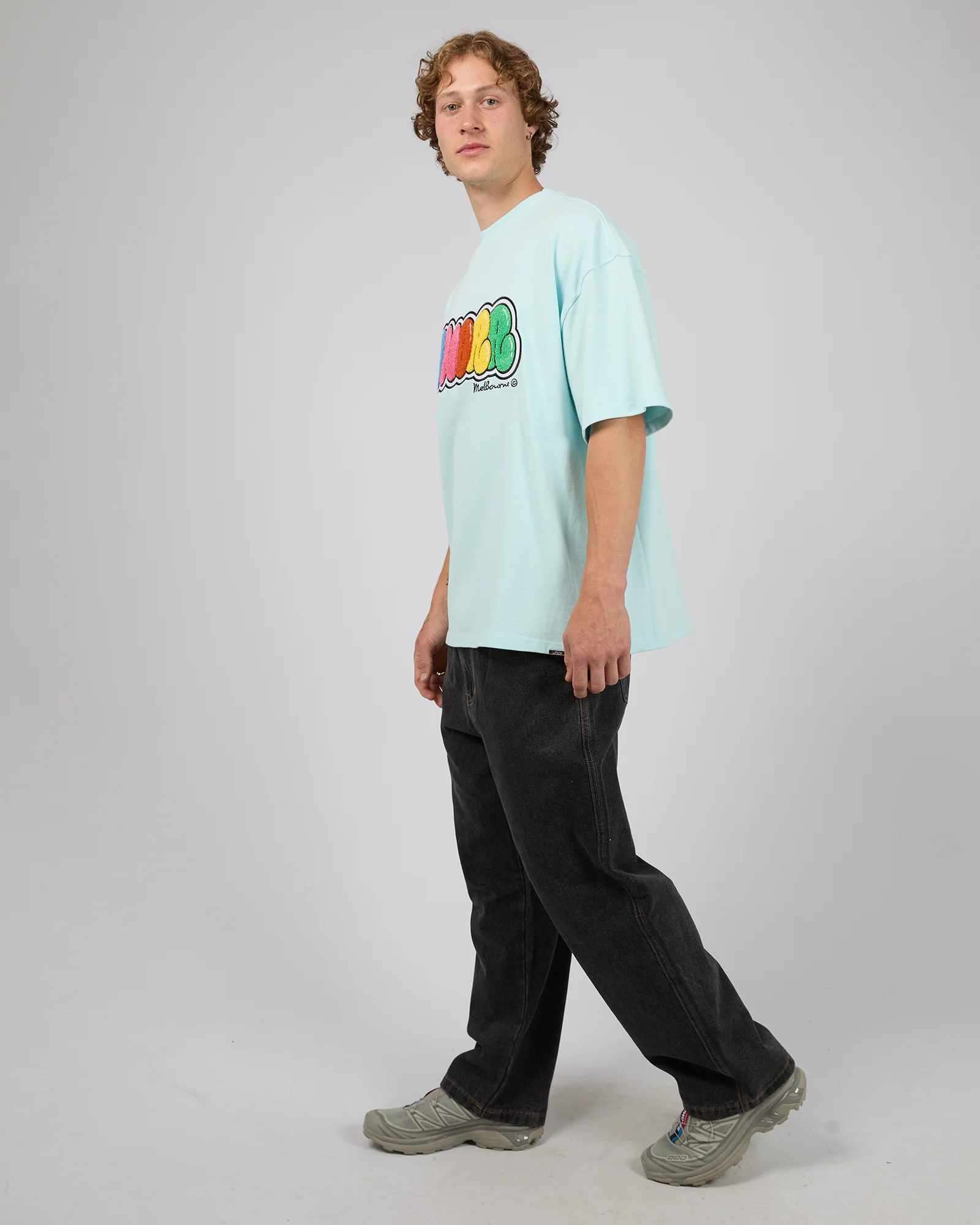 Blissed Heavy Weight Tee Blue - Image 6