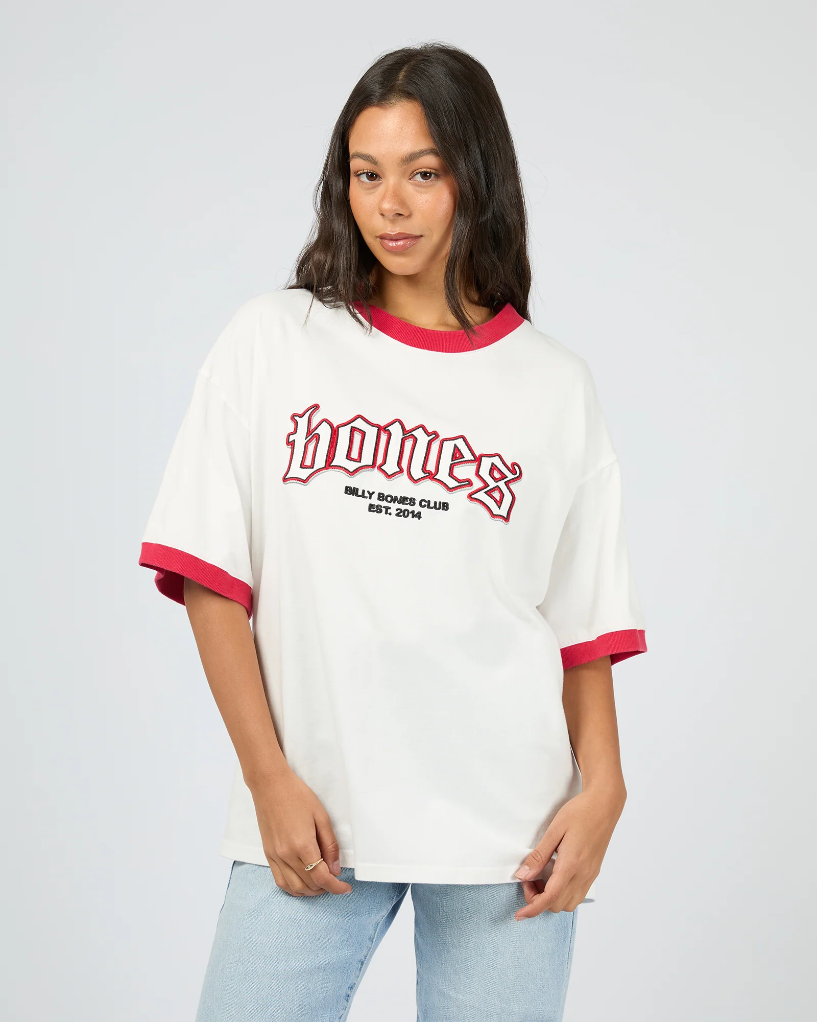 Bones Steeze Ringer Tee Red