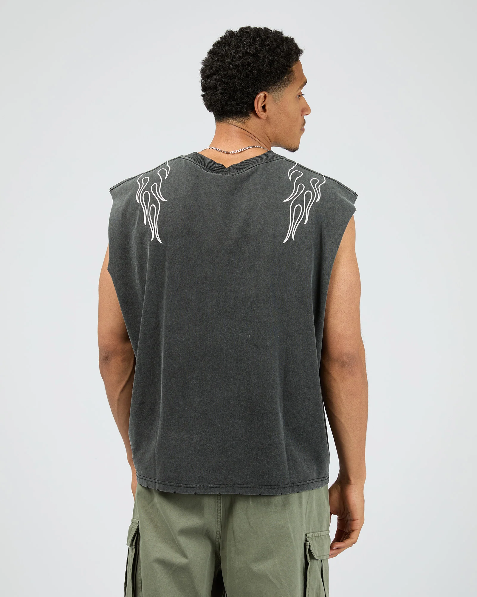 Burning Bones Muscle Tank Vintage Black - Image 2