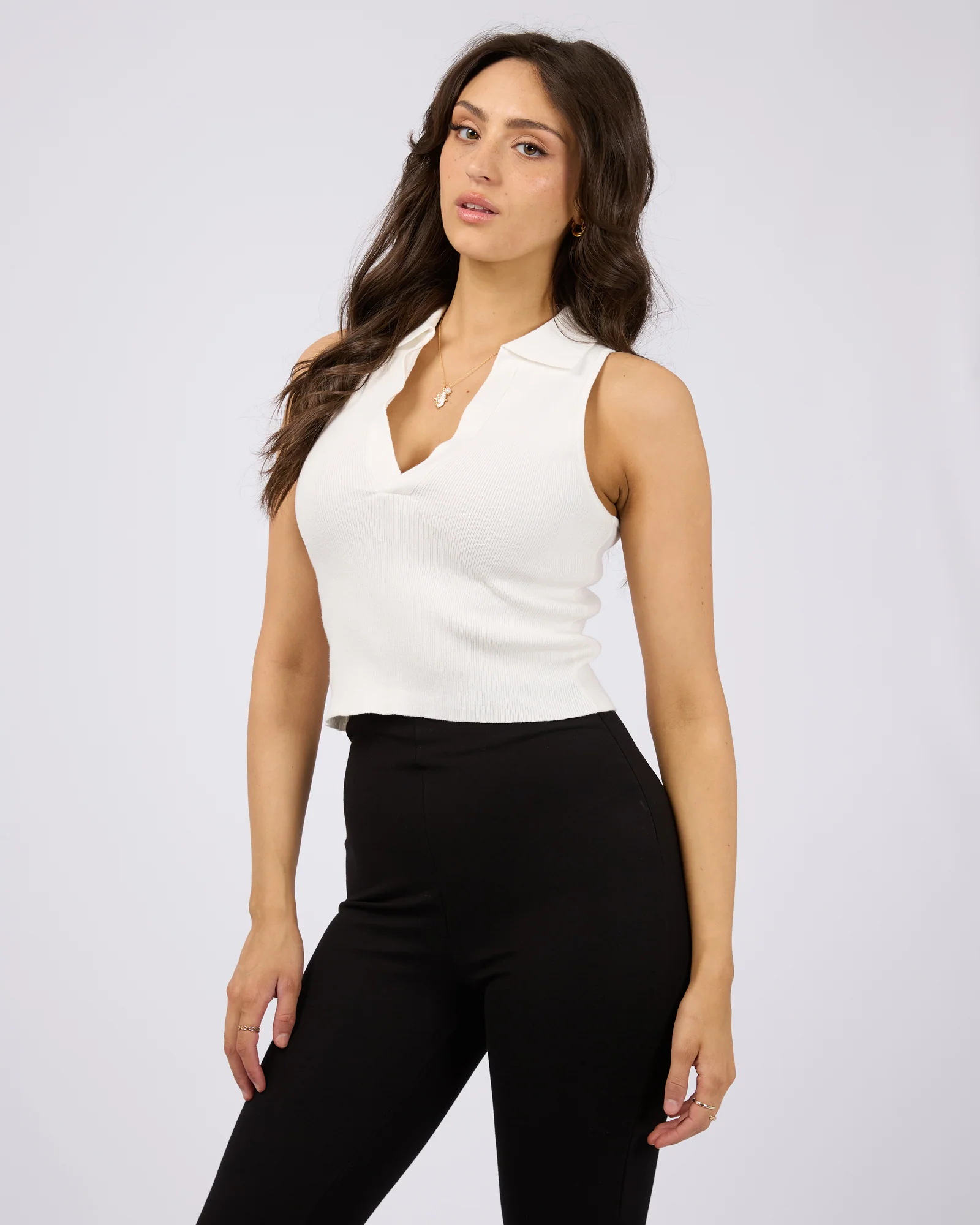 Carrie Knit Top Vintage White - Image 4