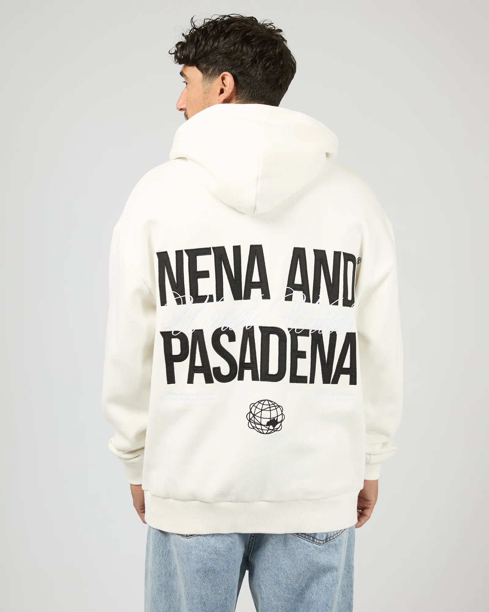 Caution Relaxed Hoodie White - Image 3
