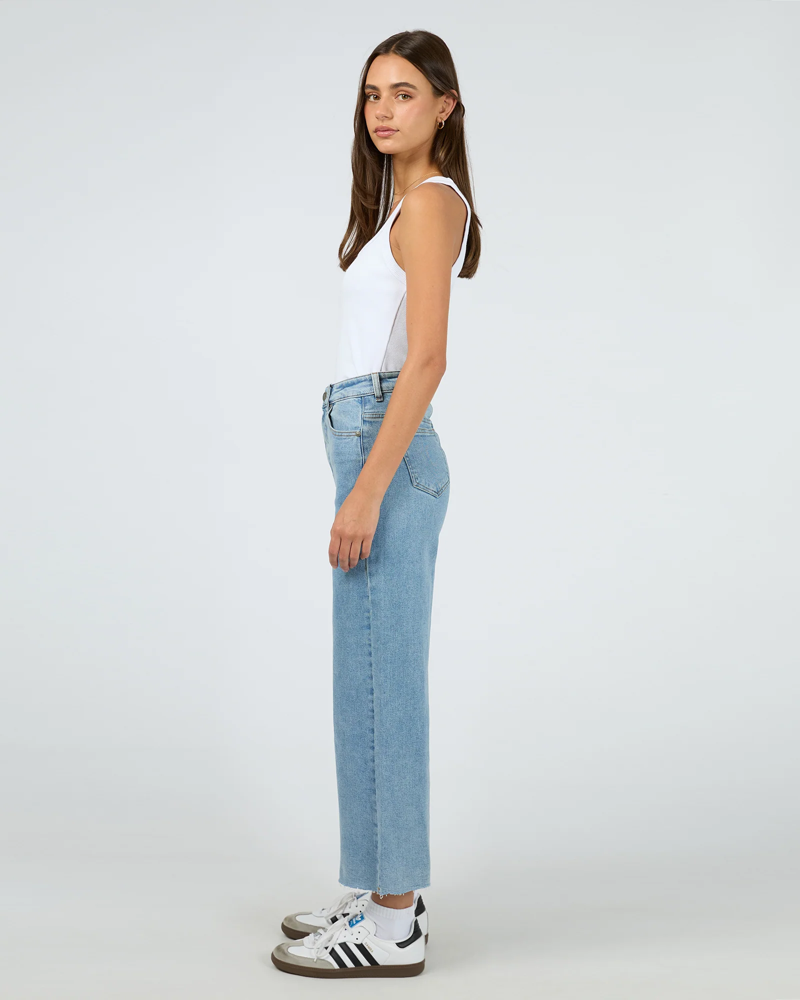 Charlie High Rise Wide Leg Jean Heritage Denim - Image 5