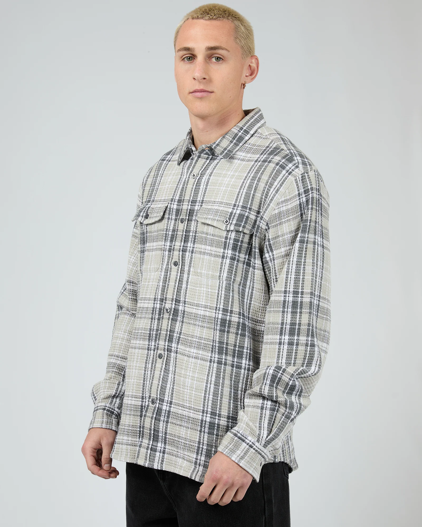 Check Waffle Shirt Multicoloured - Image 4