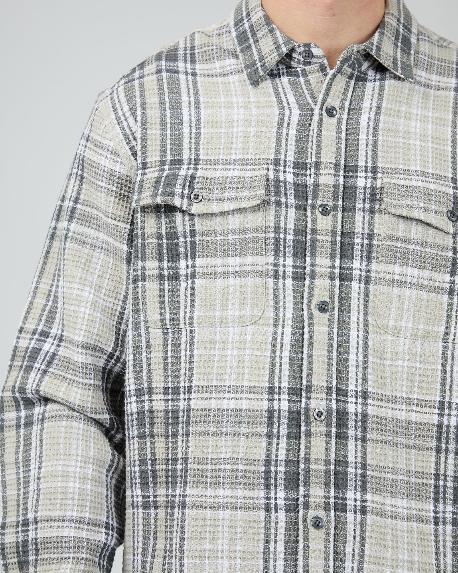 Check Waffle Shirt Multicoloured - Image 5