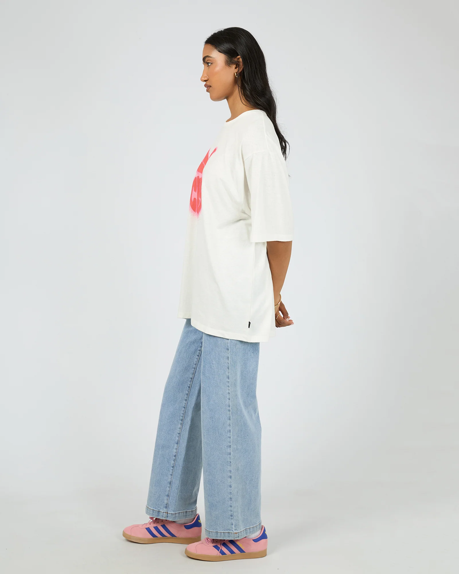 Cherry Spray O/S Tee Vintage White - Image 6