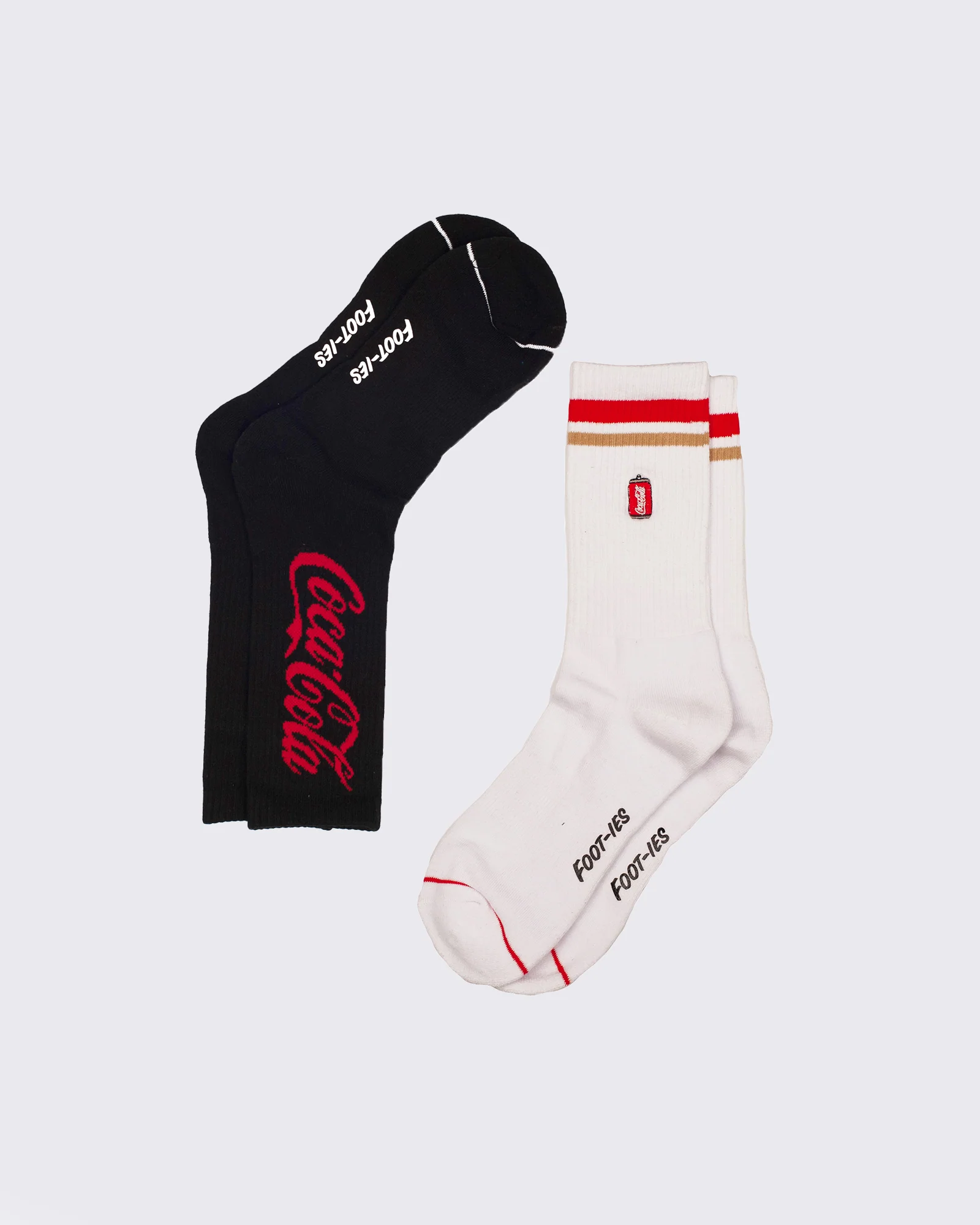 Coke Can Sneaker 2 Pk Sock White Black - Image 3