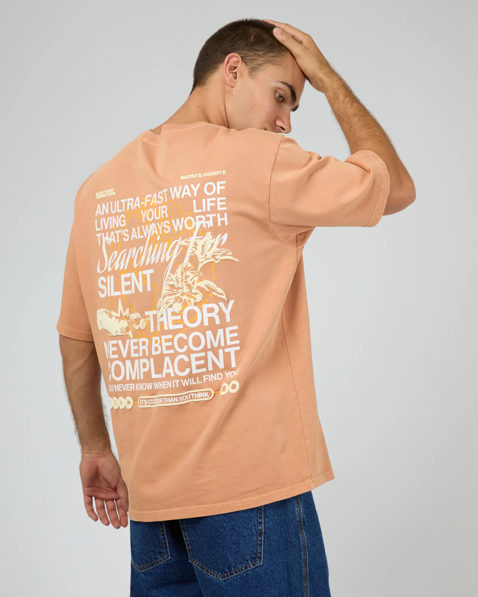 Complacent Box Tee Orange - Image 4