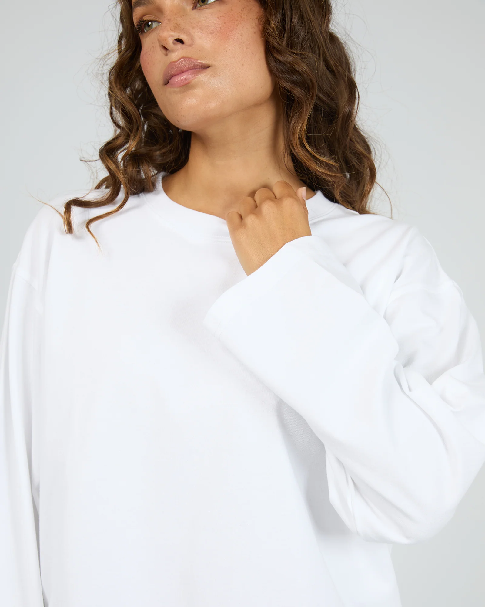 Core Long Sleeve Tee White - Image 5