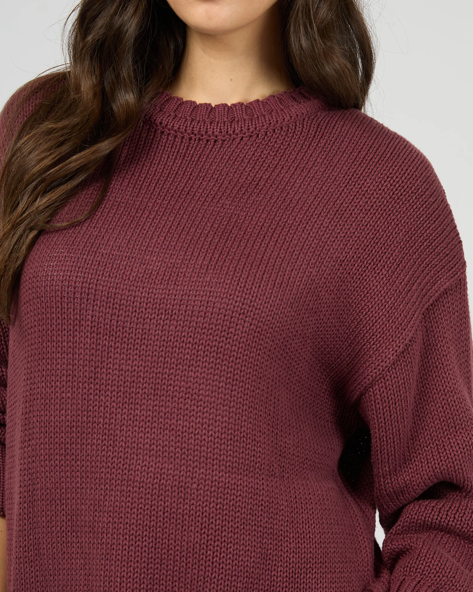 Cosy Oversized Knit Burgandy - Image 5