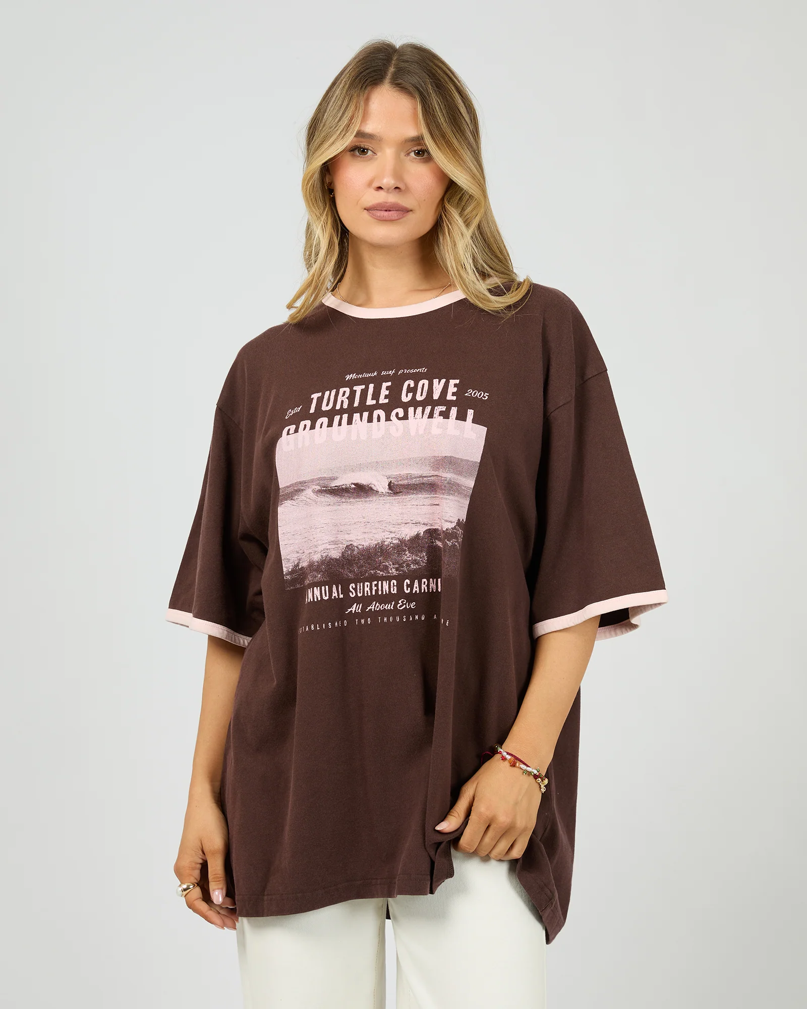Cove Oversized Tee Brown