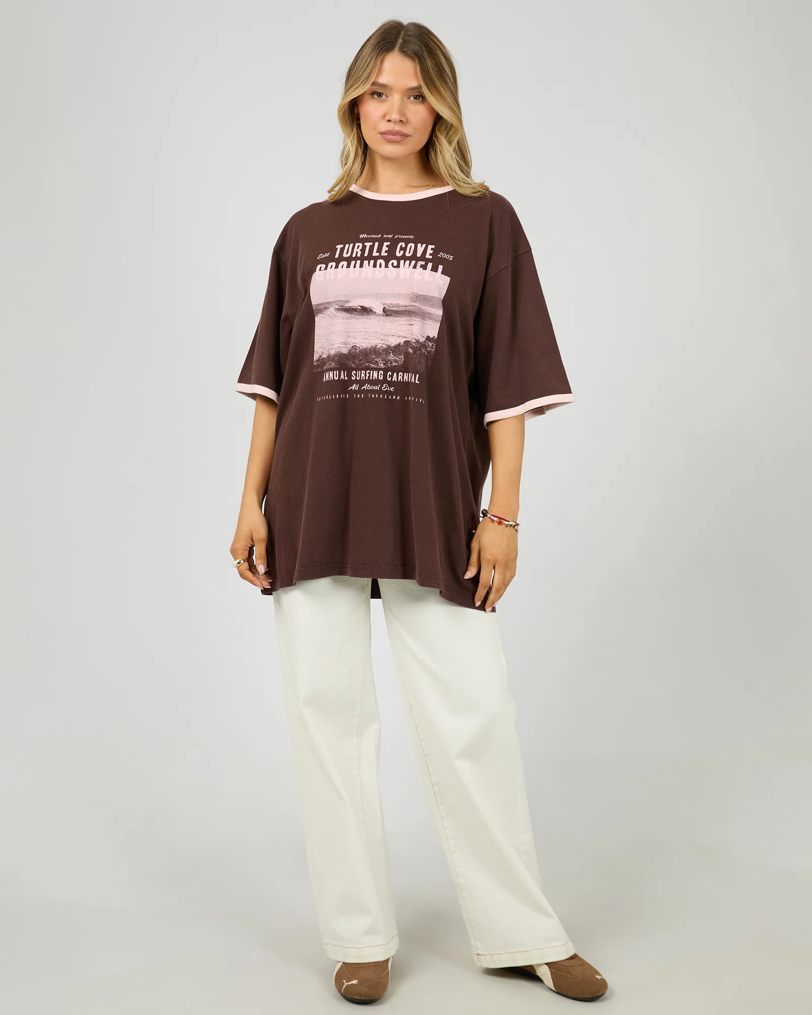 Cove Oversized Tee Brown - Image 2