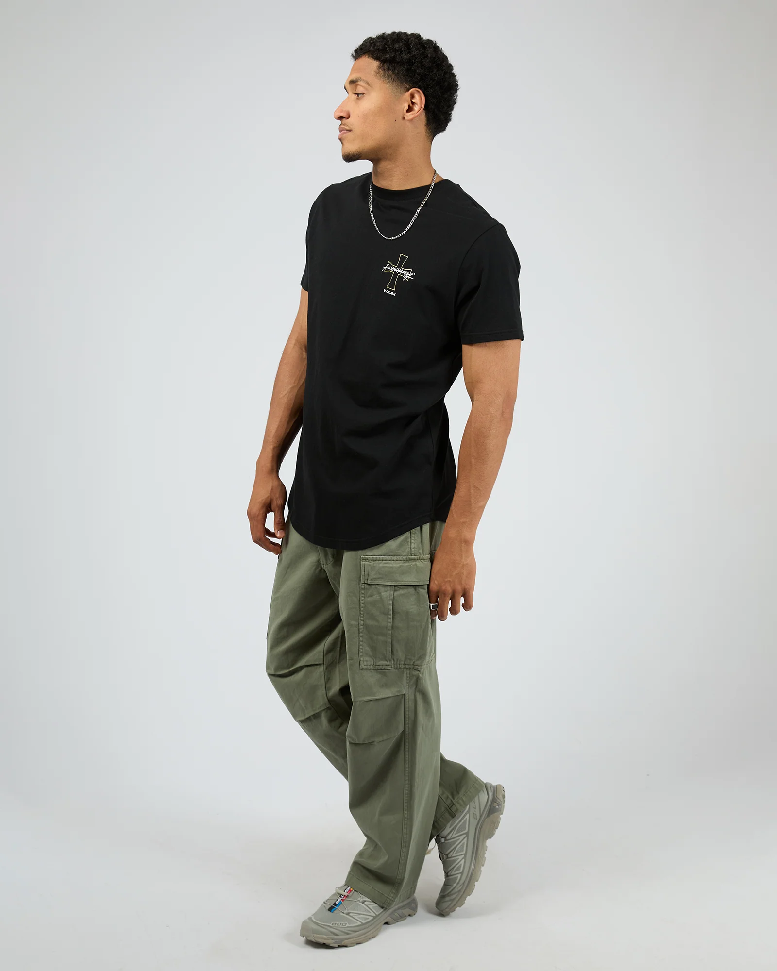 Crossover Dual Curved Tee Black - Image 6