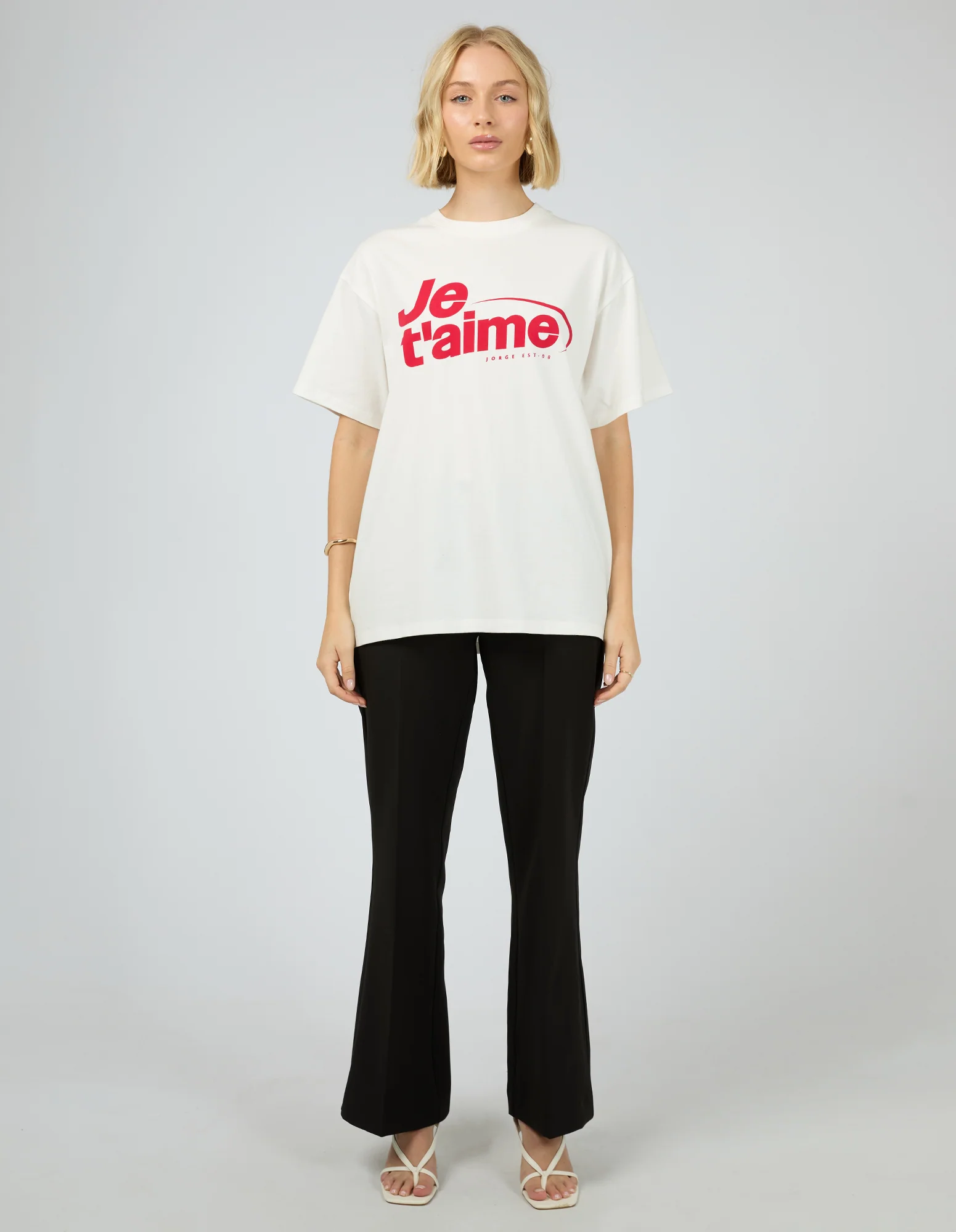 Je T Aime Tee Vintage White - Image 3