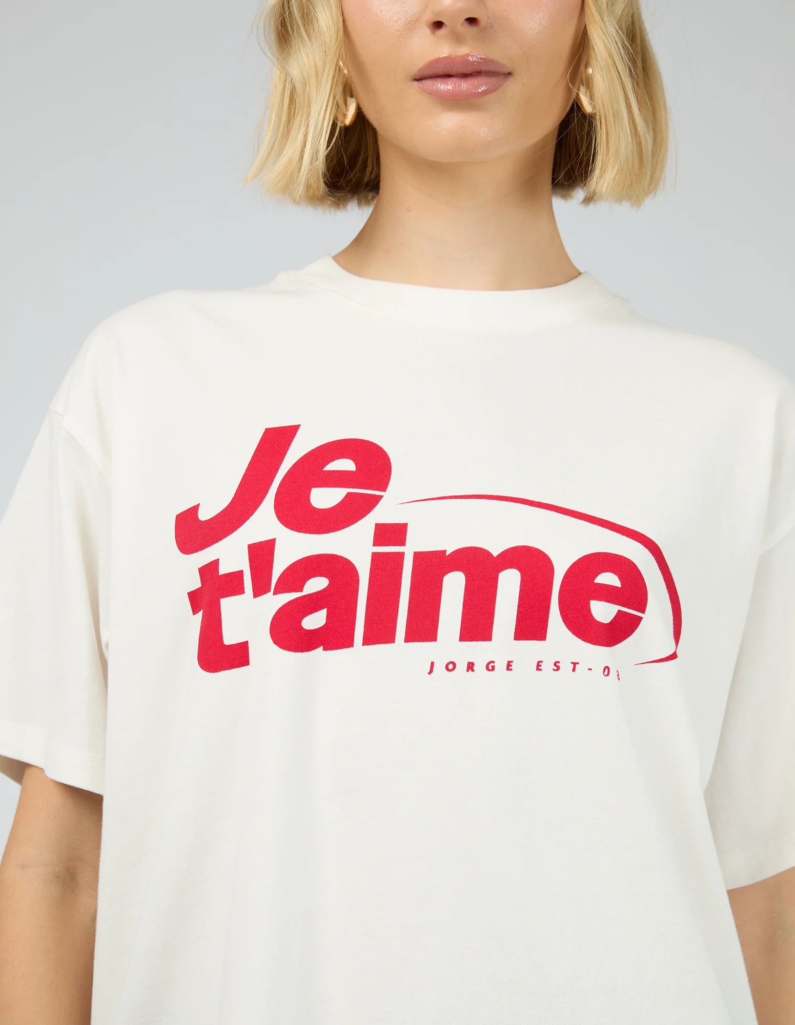 Je T Aime Tee Vintage White - Image 5