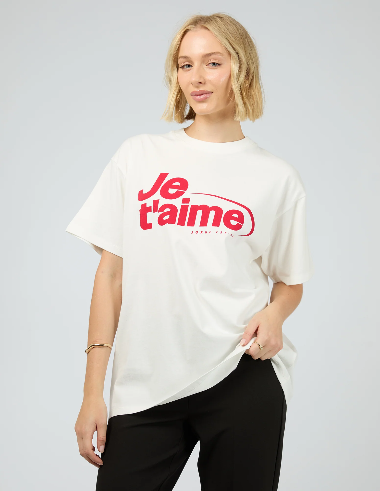 Je T Aime Tee Vintage White - Image 6