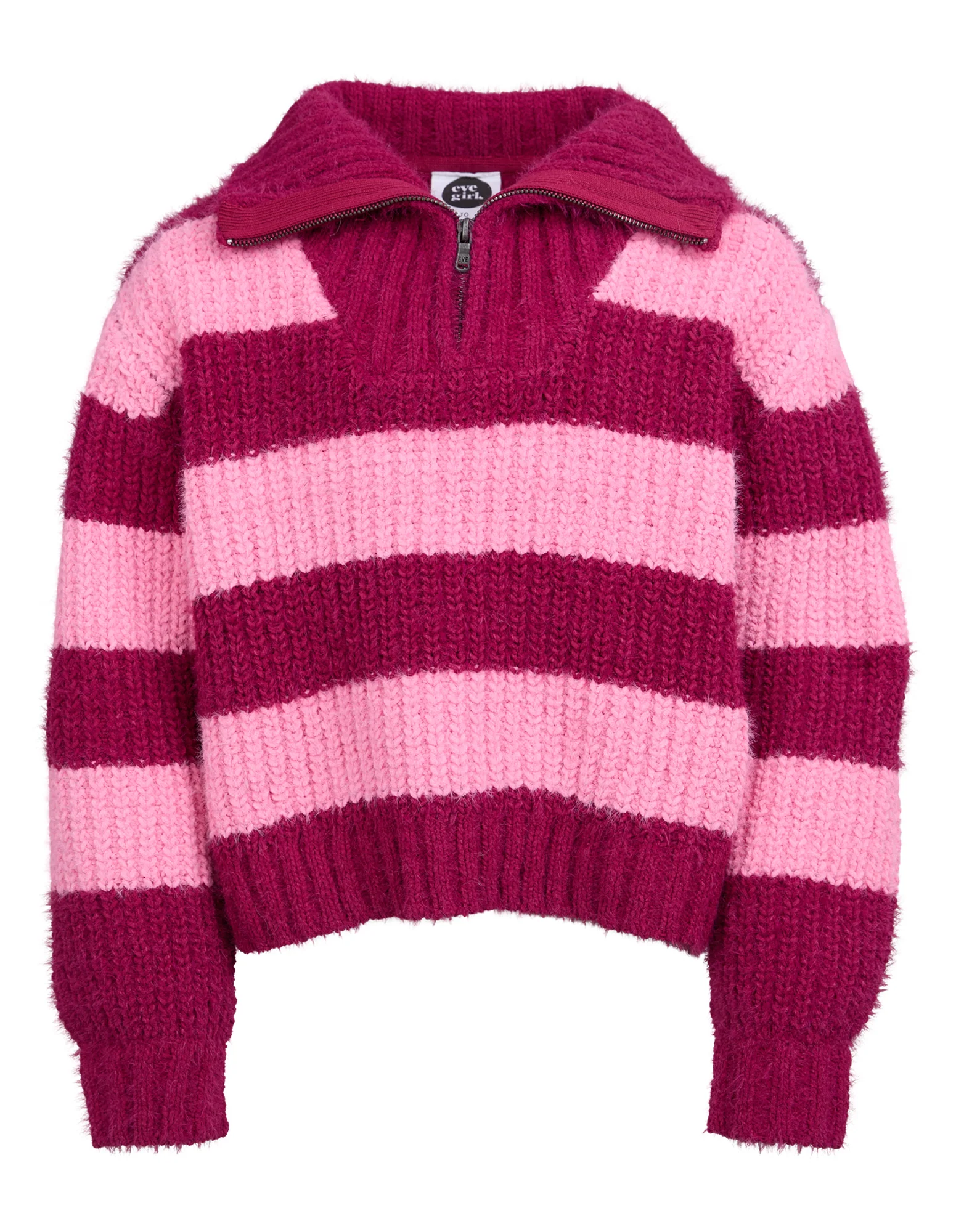 Teen Daria 1/4 Zip Knit Cranberry - Image 5