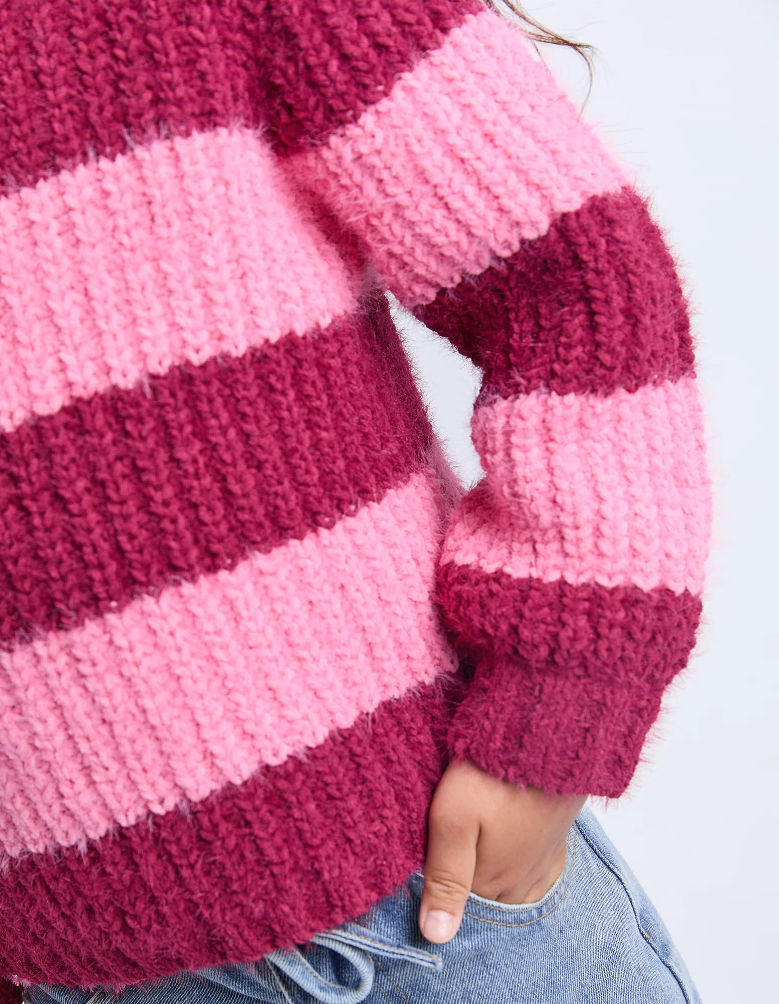 Kids Daria Knit Jumper Cranberry - Image 4