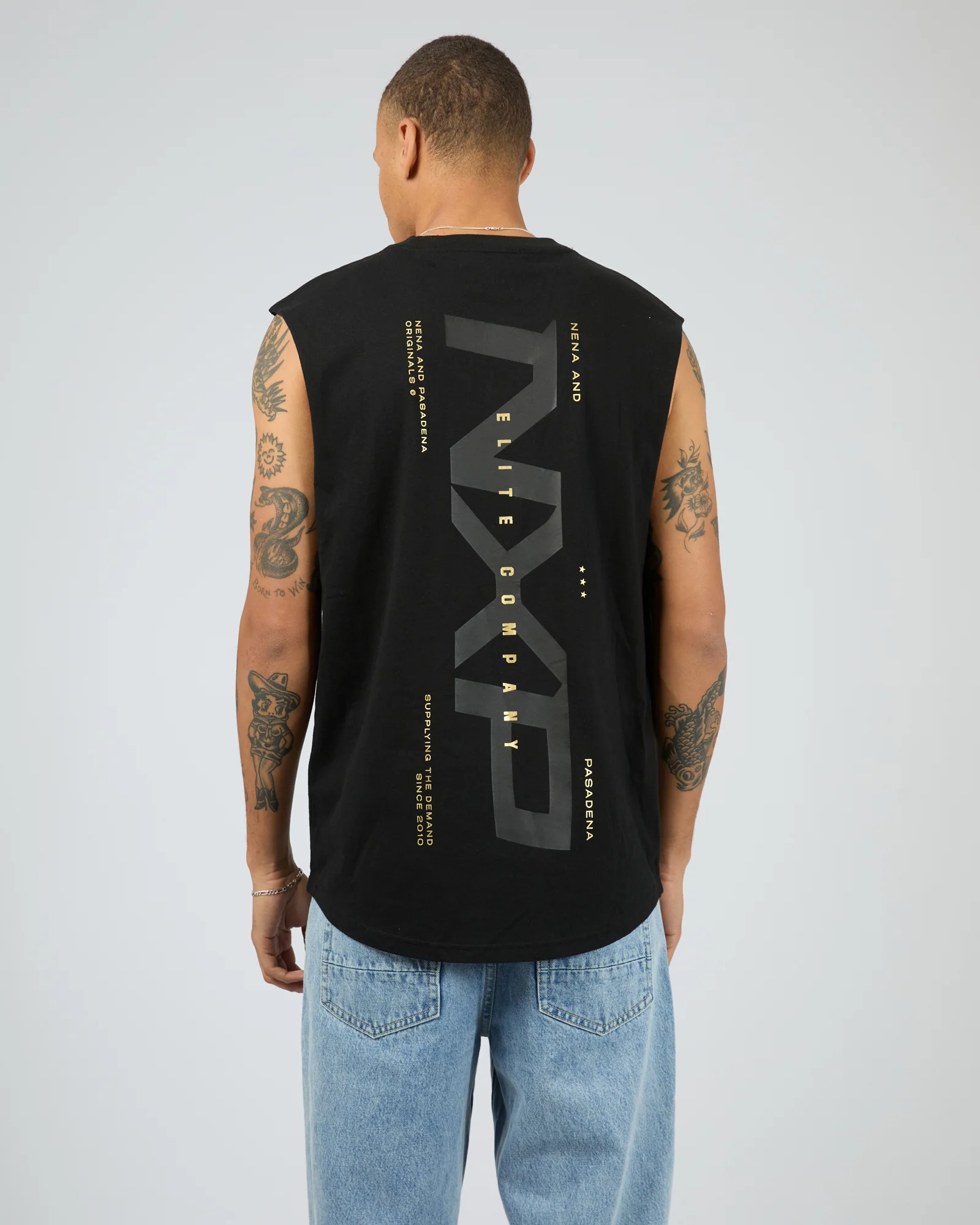 Deliberate Dual Curved Muscle Tee Black - Image 4