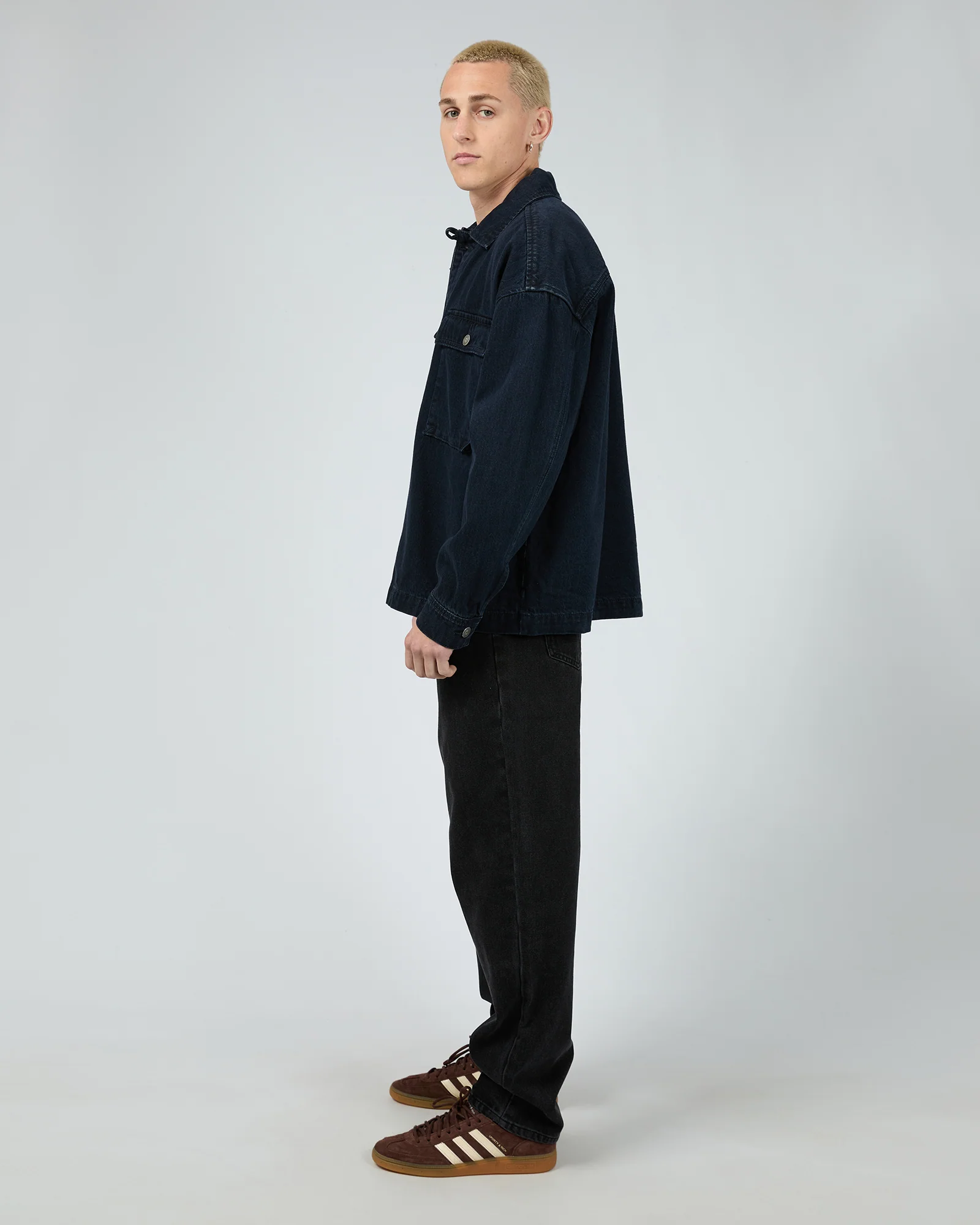 Denim Overshirt Navy - Image 6
