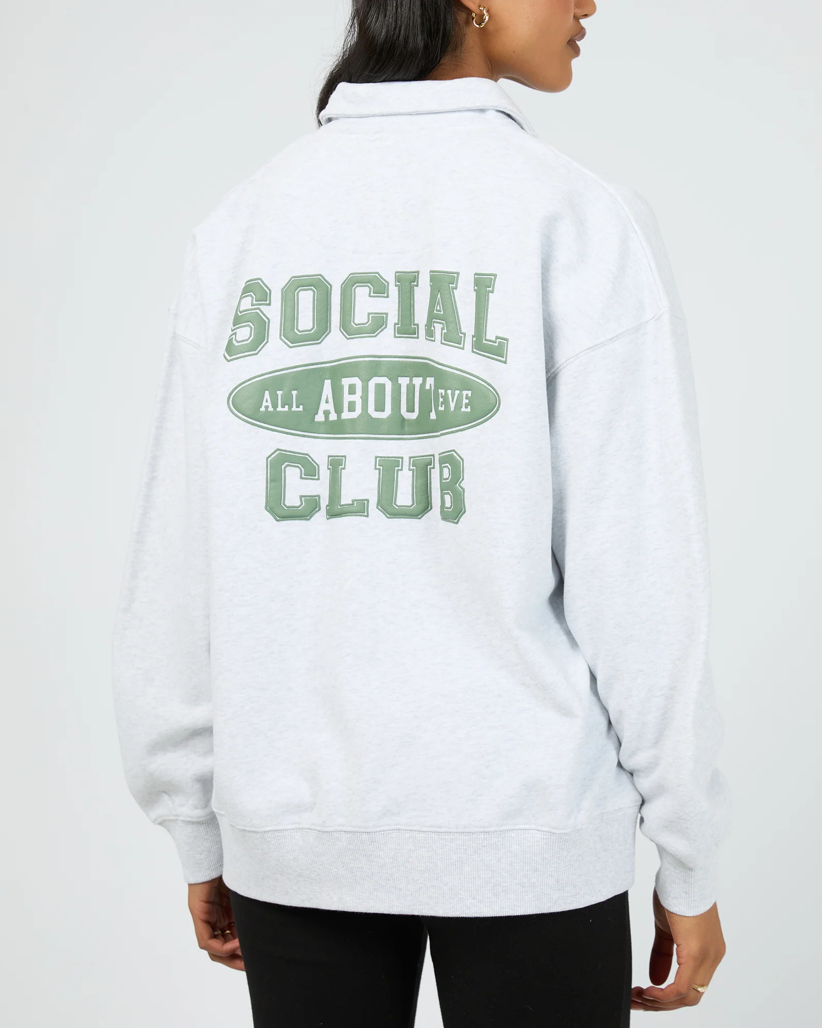 Elevated Relaxed 1/4 Zip Snow Marle