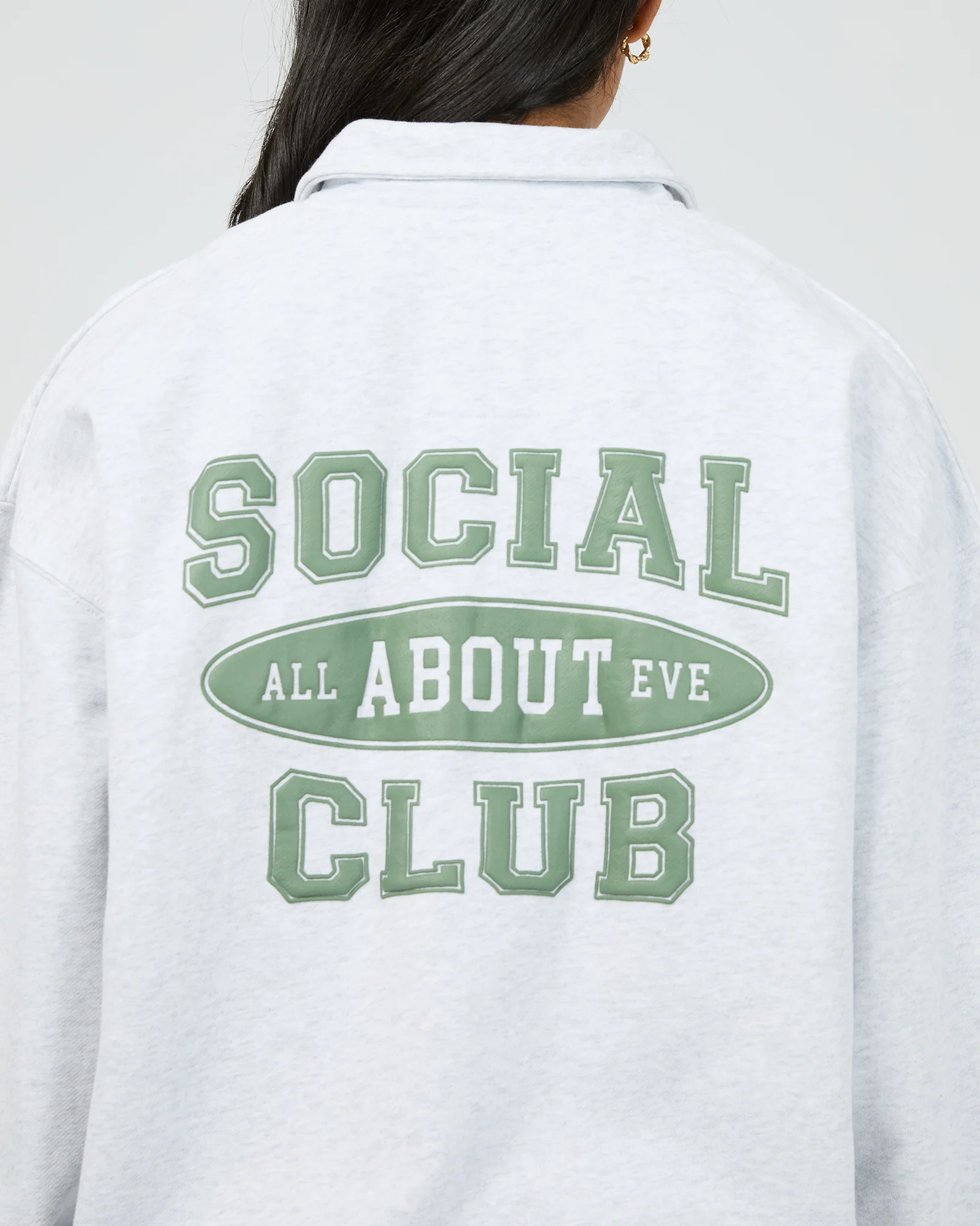 Elevated Relaxed 1/4 Zip Snow Marle - Image 5