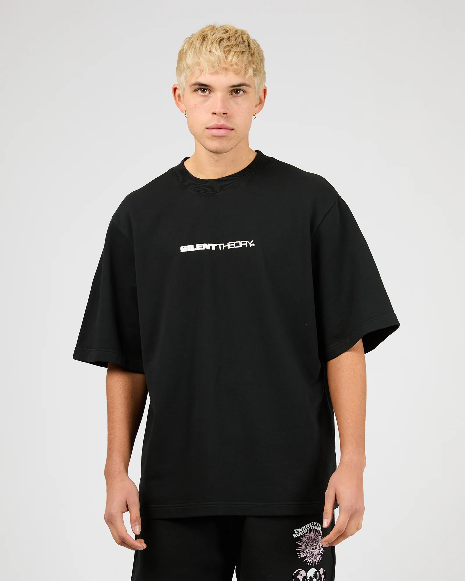 Energy Fleece Tee Washed Black - Image 2