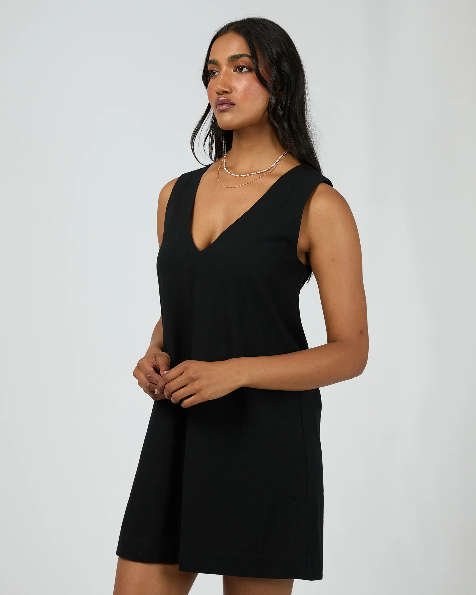 Essential Mini Dress Black - Image 4