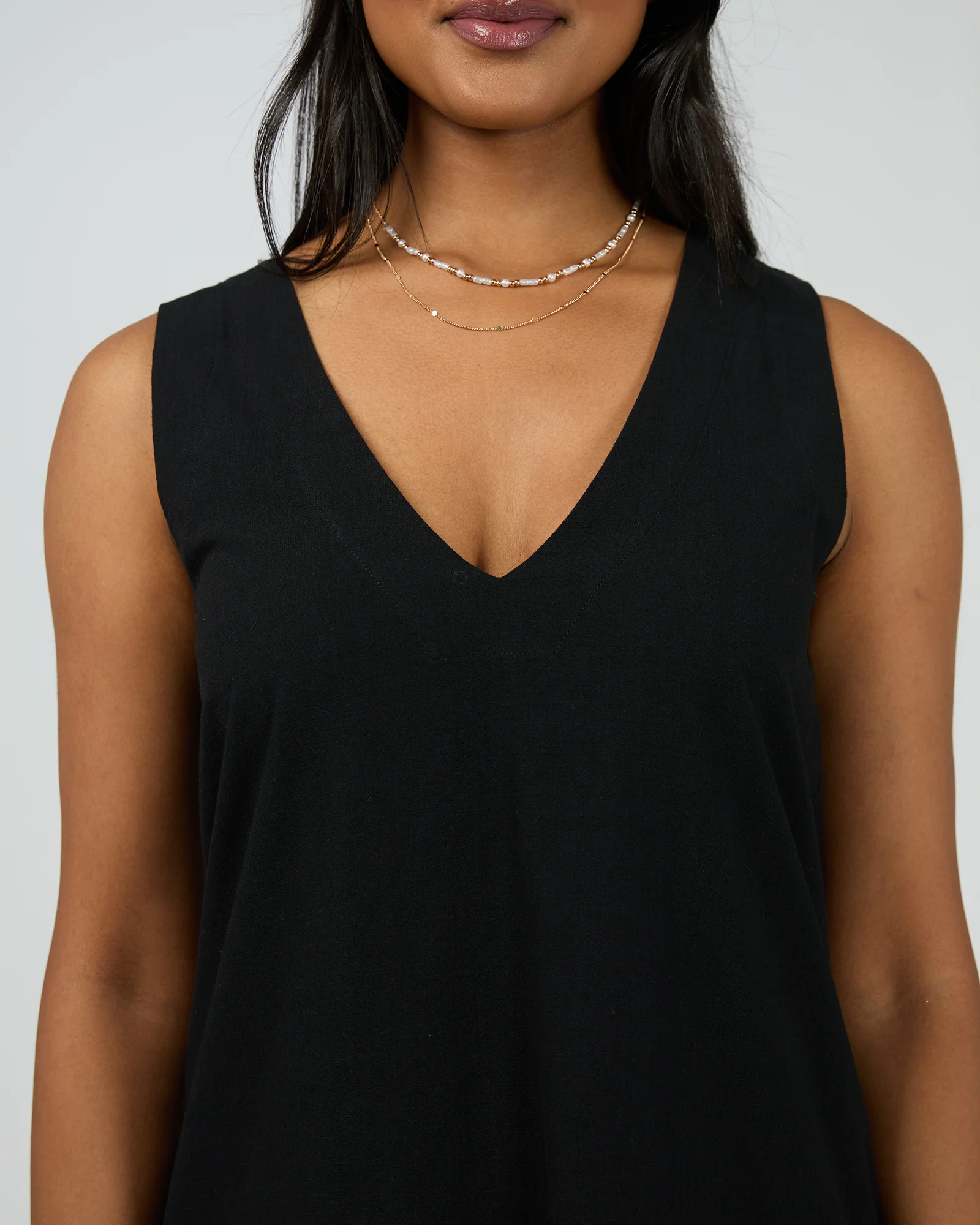 Essential Mini Dress Black - Image 5