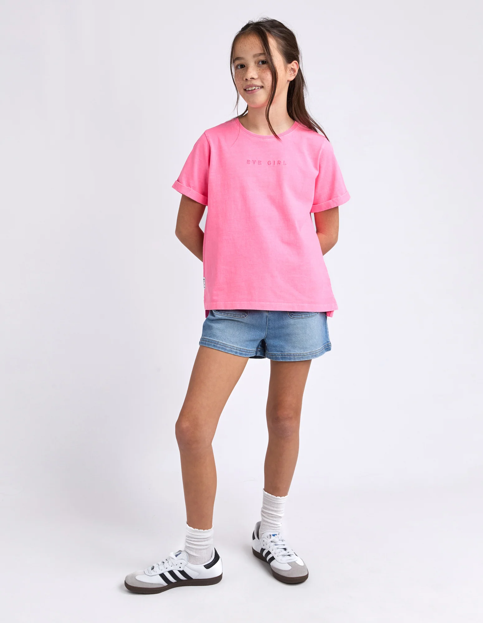 Teen Eve Girl Washed Tee Rose - Image 2