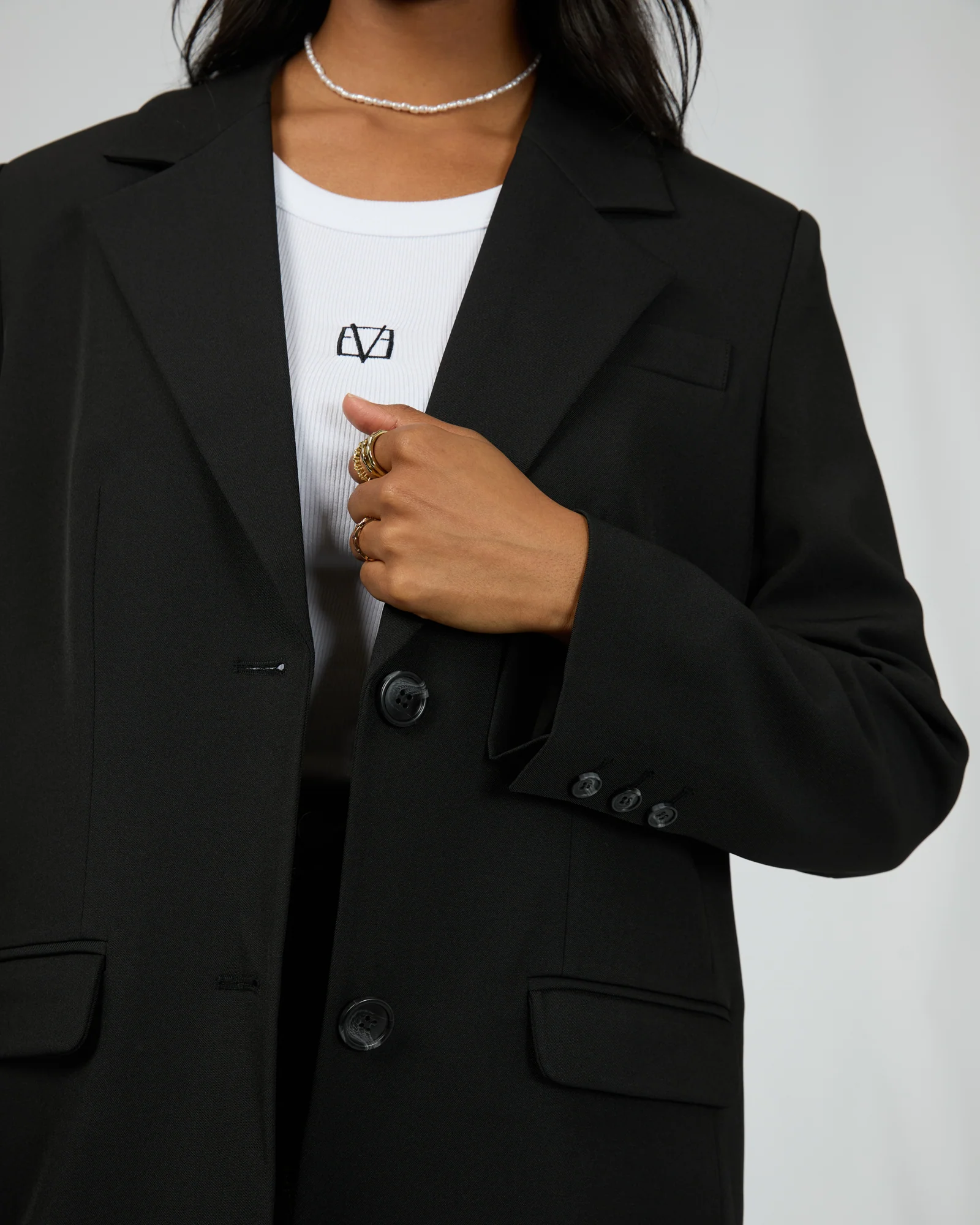 Eve Luxe Basic Blazer Black - Image 5