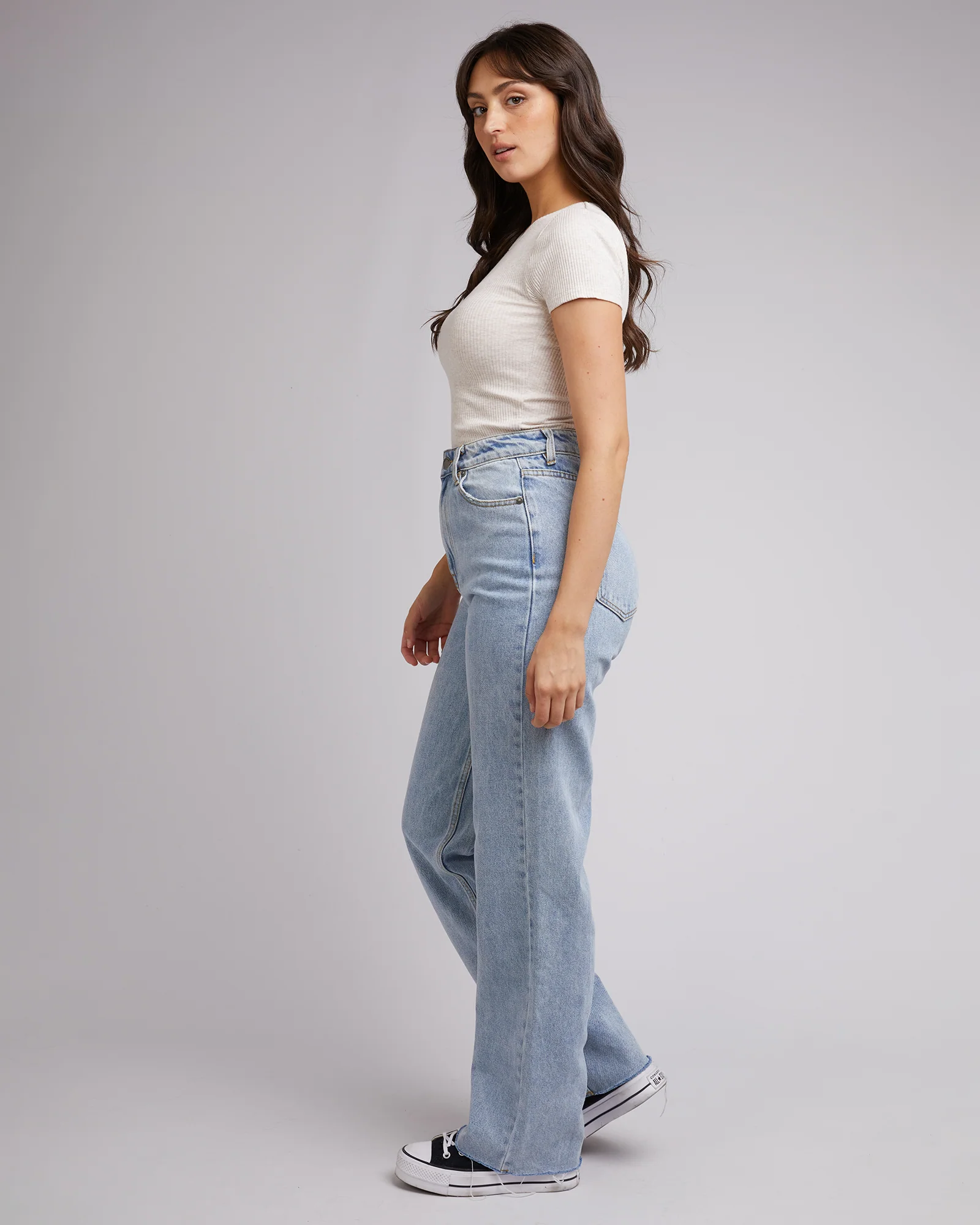 Eve Rib Baby Tee Oatmeal - Image 6